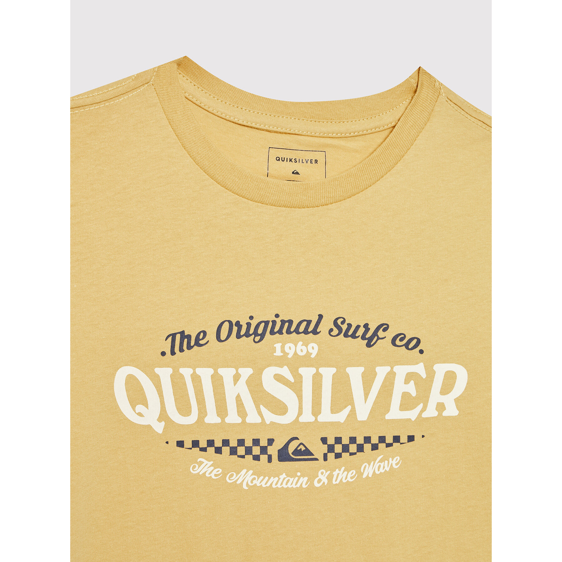 Quiksilver T-Shirt Check On It EQBZT04496 Žlutá Regular Fit - Pepit.cz