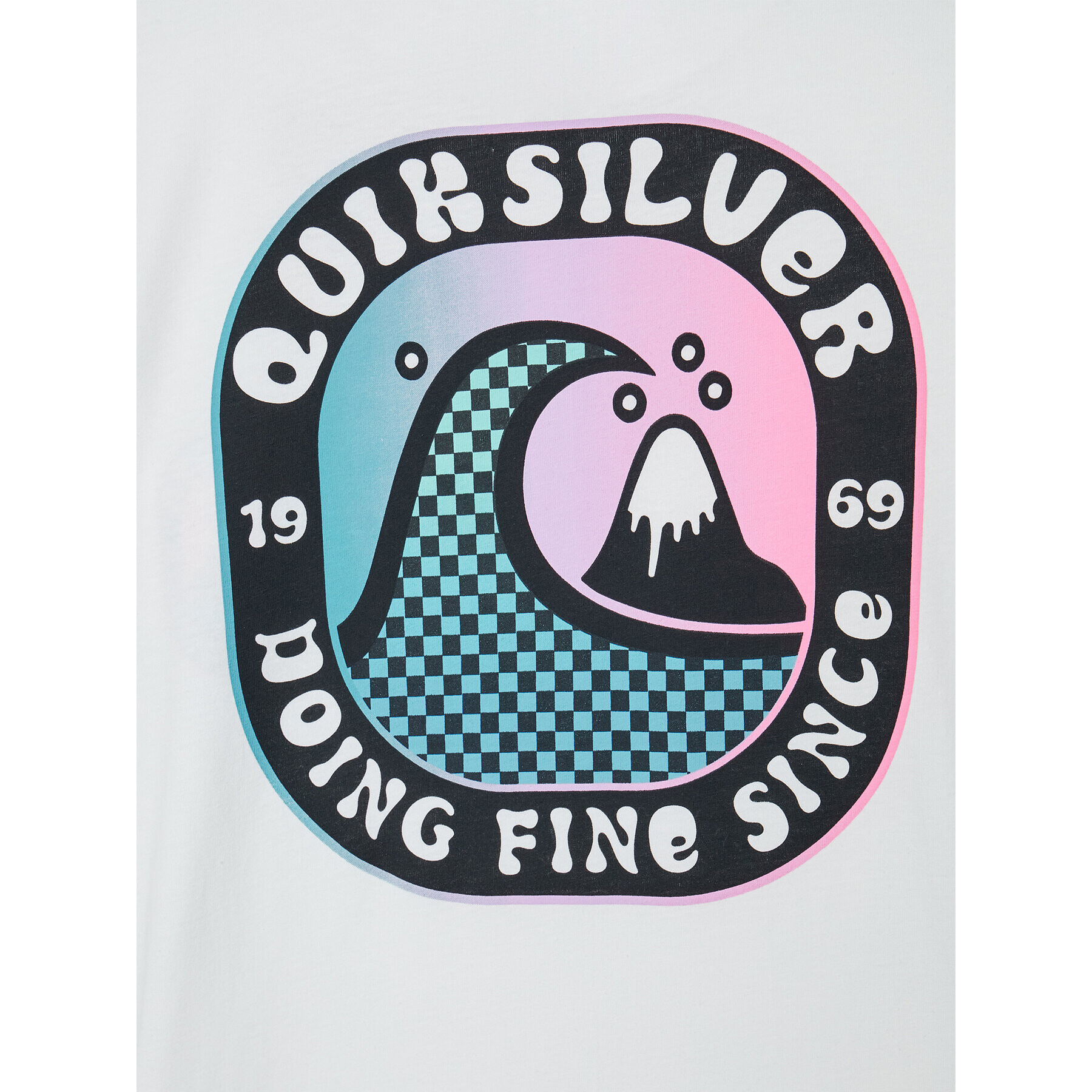 Quiksilver T-Shirt Closed Bubble EQBZT04420 Bílá Regular Fit - Pepit.cz