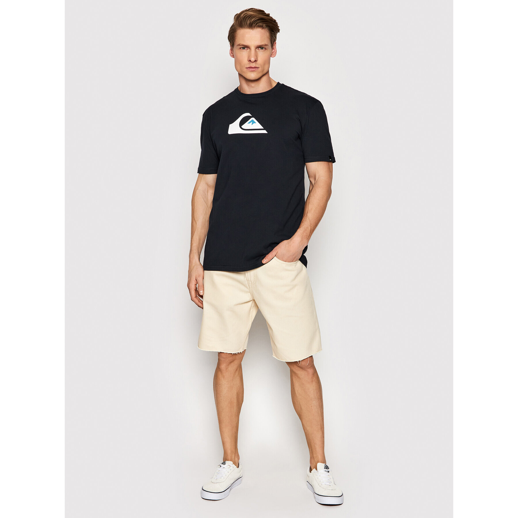 Quiksilver T-Shirt Comp EQYZT06534 Tmavomodrá Regular Fit - Pepit.cz