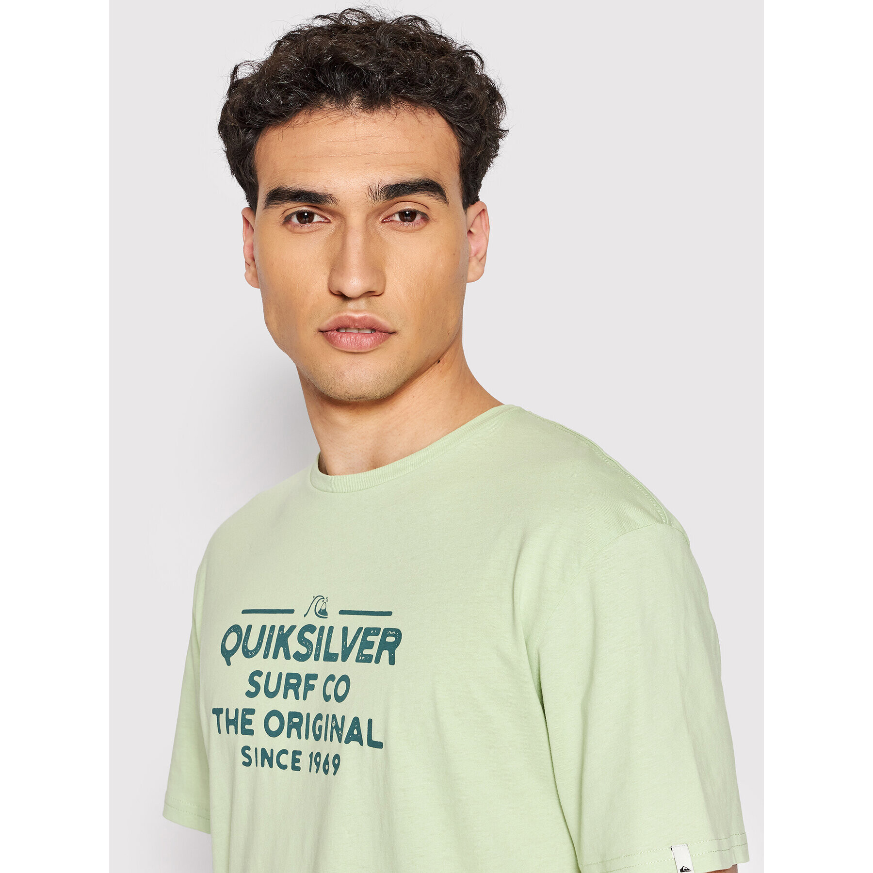 Quiksilver T-Shirt Feeding Line EQYZT06659 Zelená Regular Fit - Pepit.cz