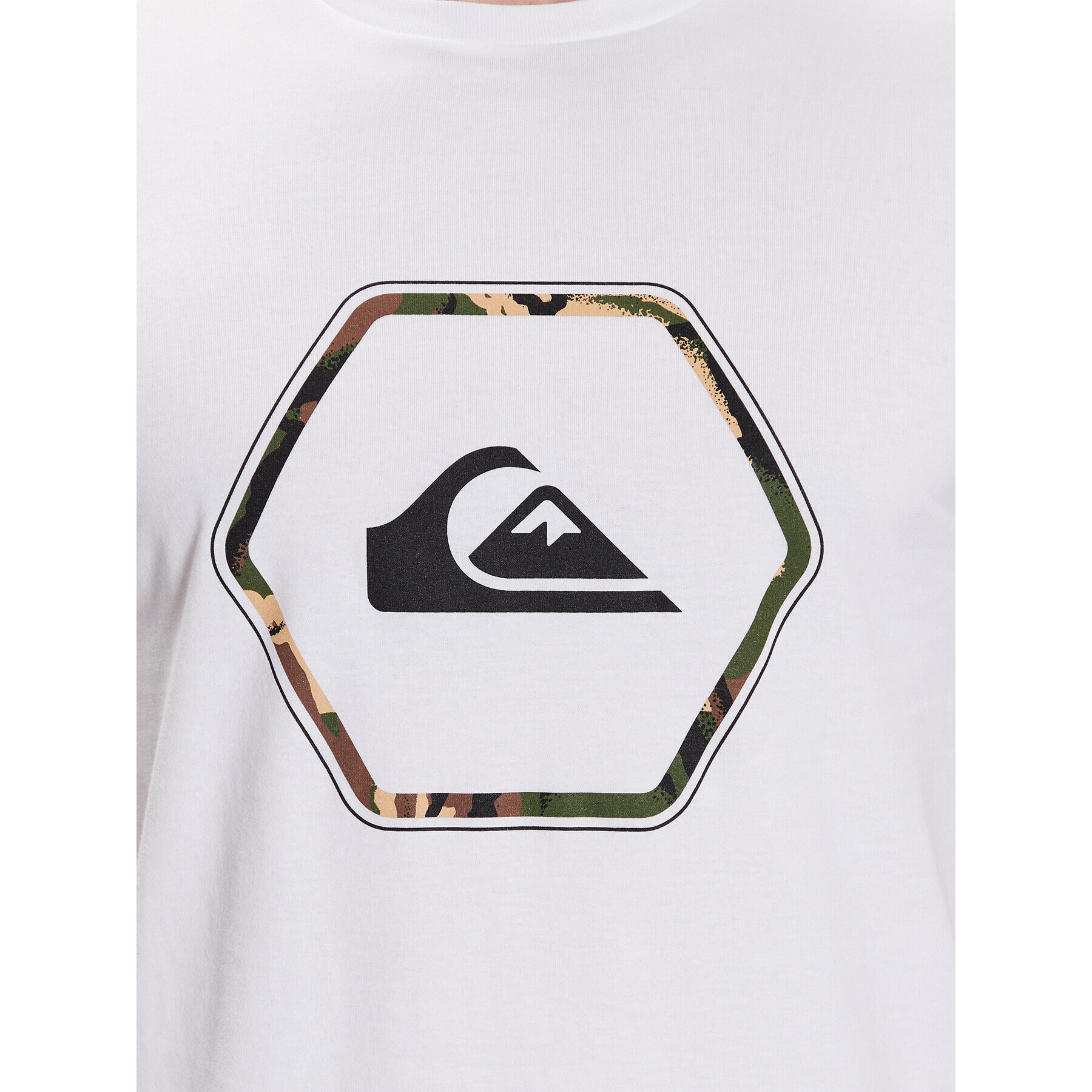 Quiksilver T-Shirt In Shapes EQYZT07227 Bílá Regular Fit - Pepit.cz