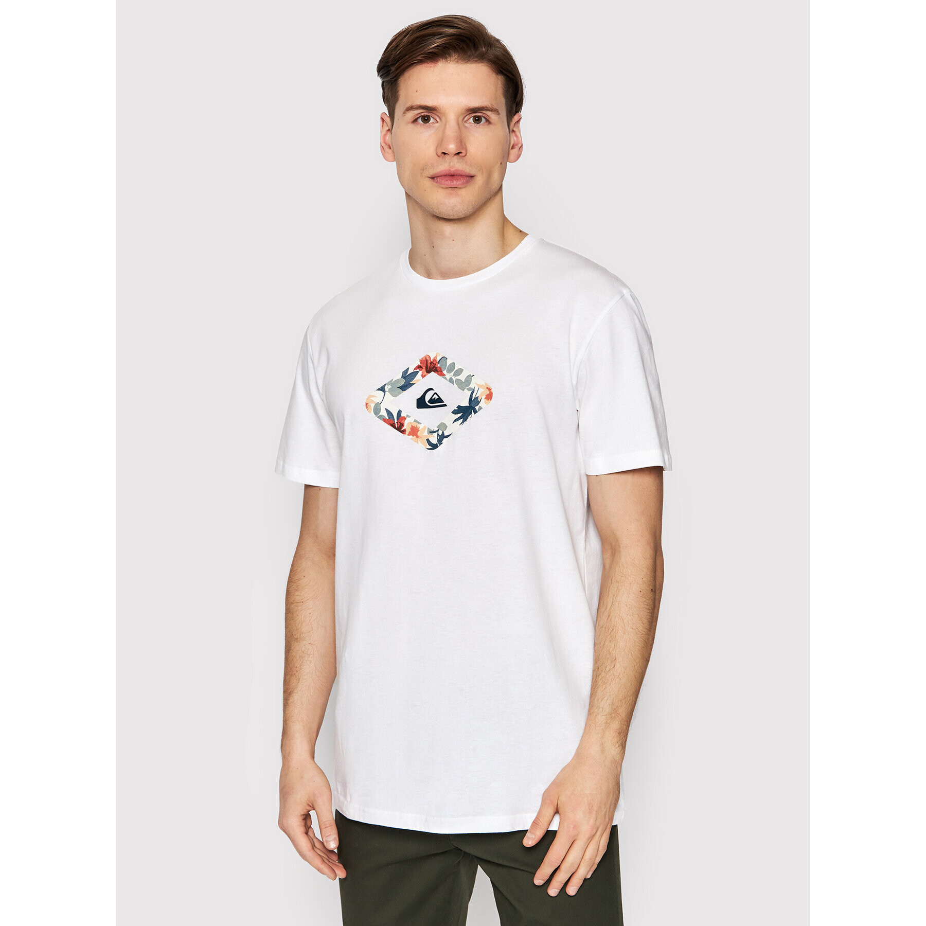 Quiksilver T-Shirt Let It Ride EQYZT06664 Bílá Regular Fit - Pepit.cz