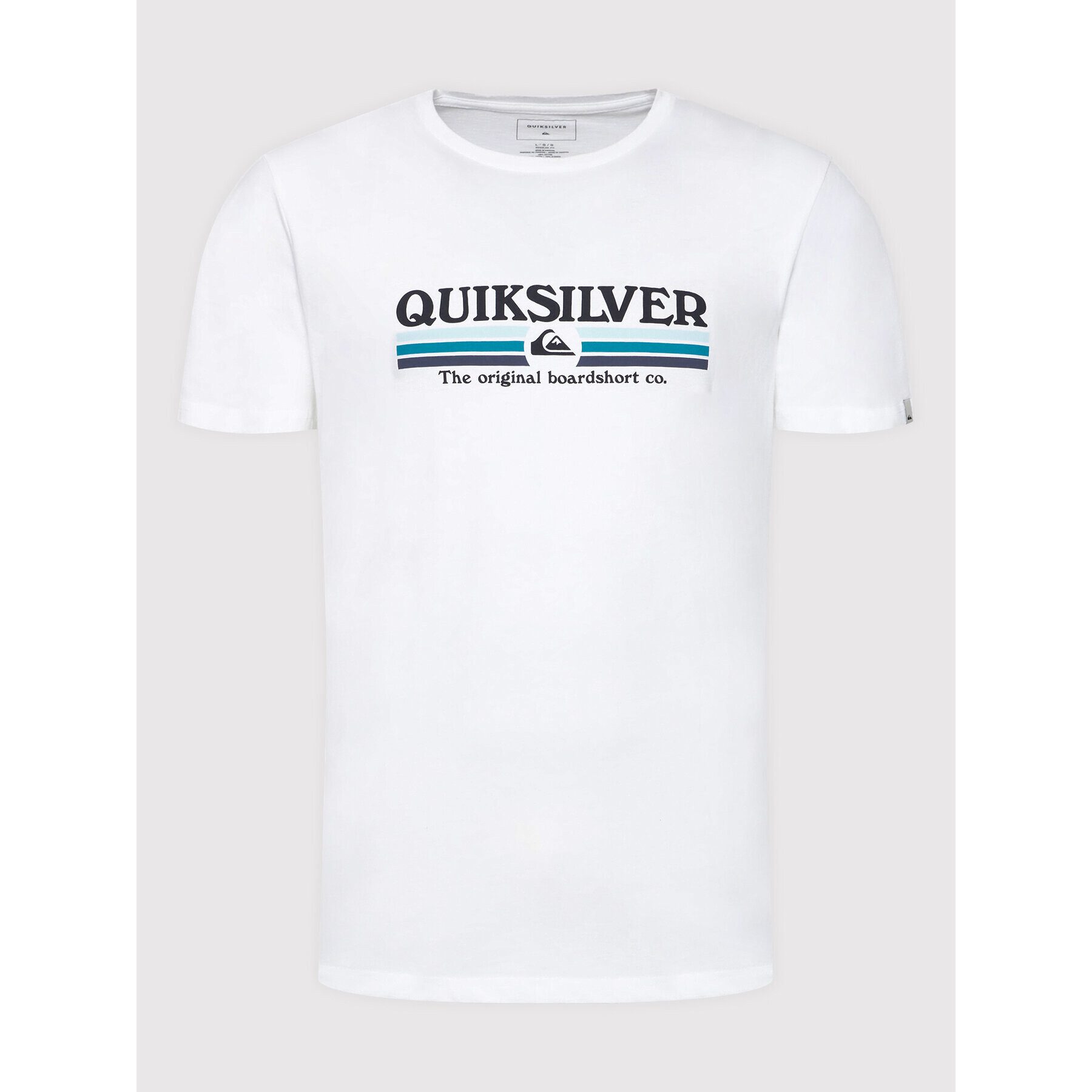 Quiksilver T-Shirt Lined Up EQYZT06657 Bílá Regular Fit - Pepit.cz