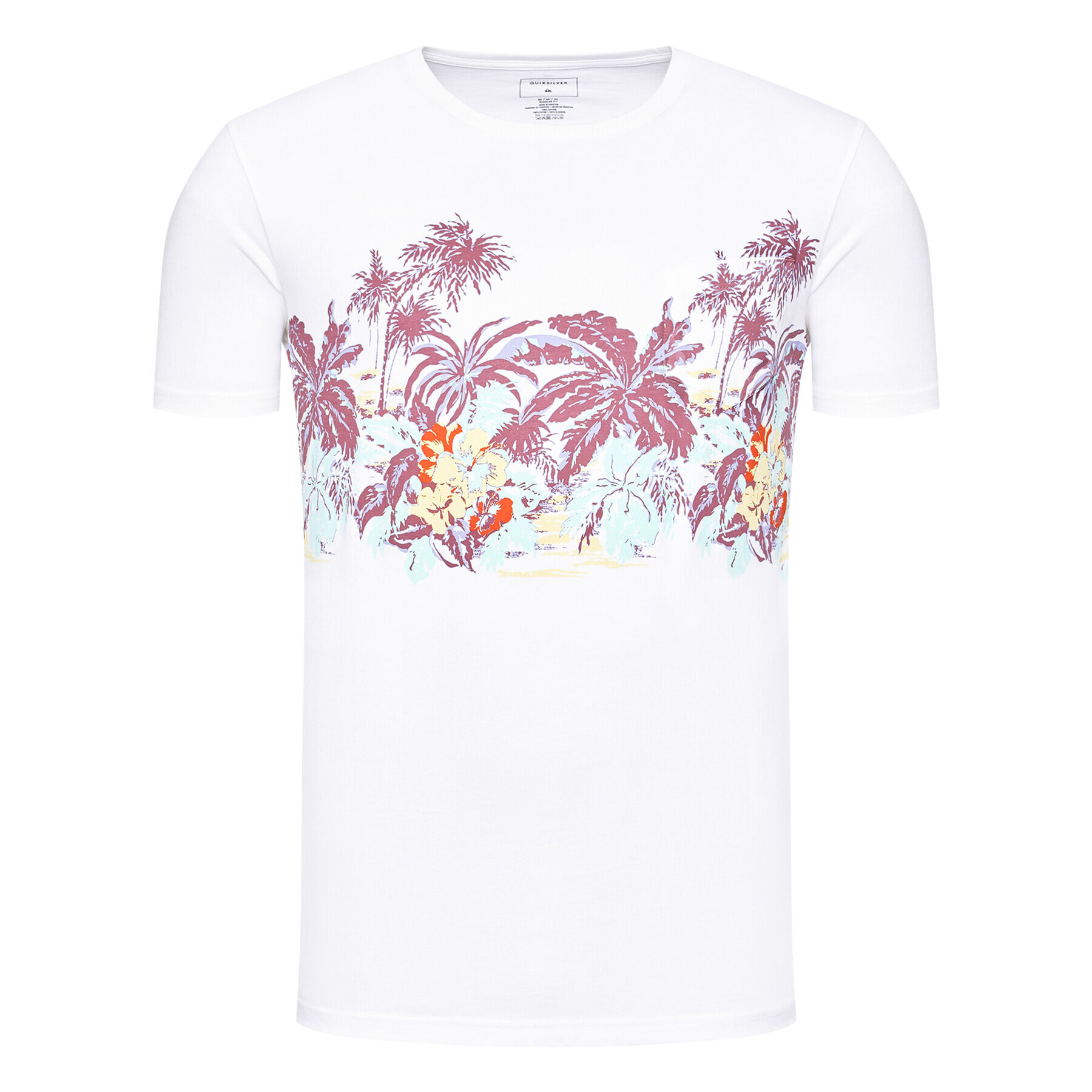 Quiksilver T-Shirt Mystic Sunset EQYZT06340 Bílá Regular Fit - Pepit.cz