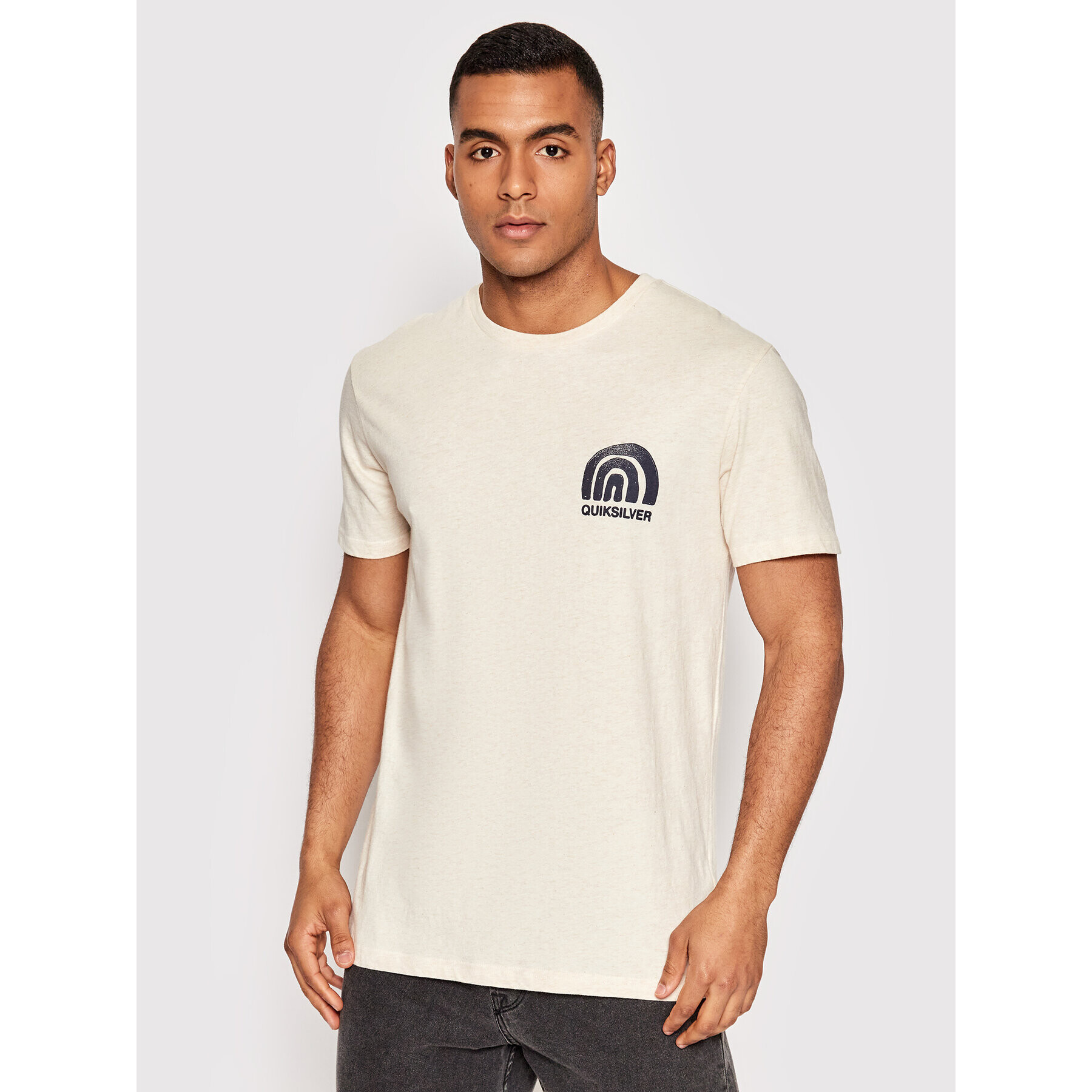 Quiksilver T-Shirt Quiks Groove EQYZT06696 Béžová Regular Fit - Pepit.cz