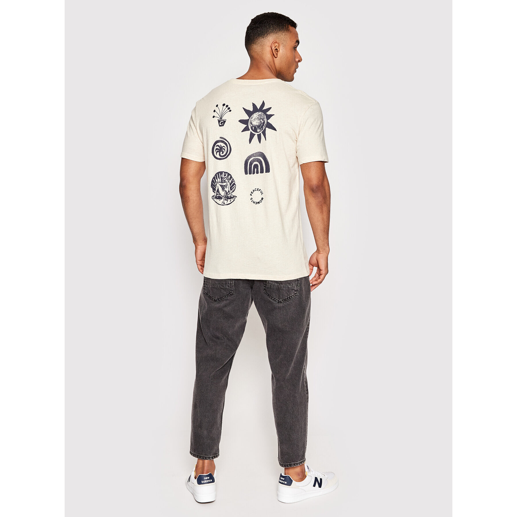 Quiksilver T-Shirt Quiks Groove EQYZT06696 Béžová Regular Fit - Pepit.cz