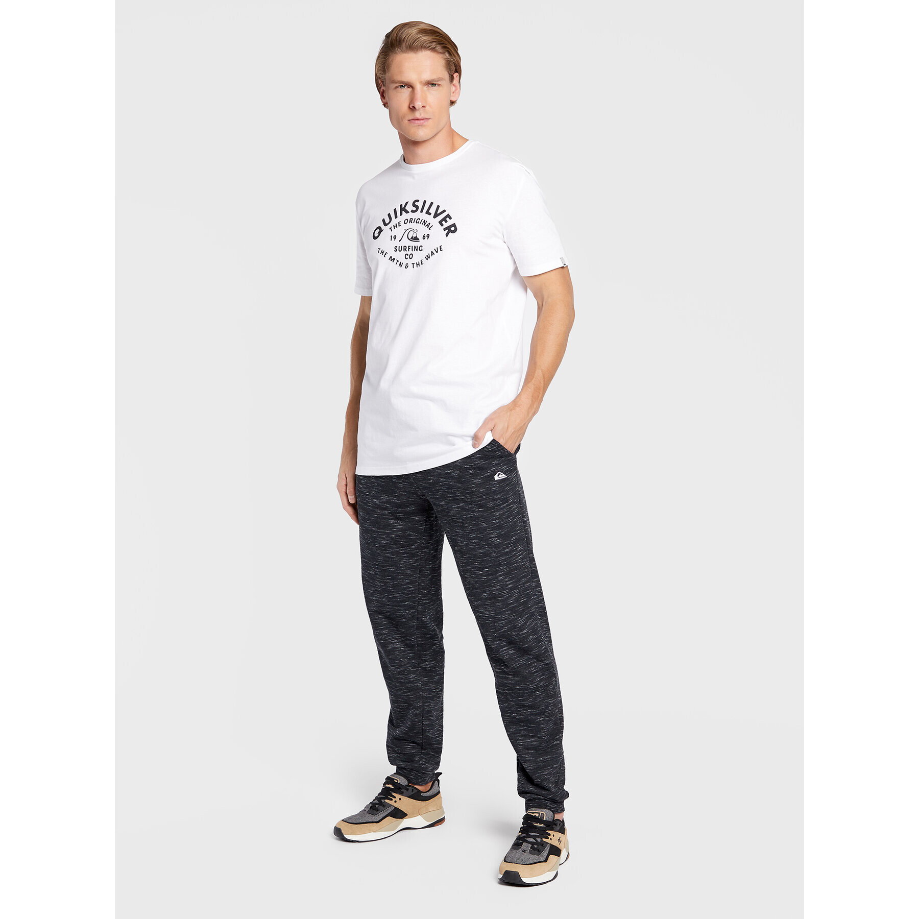 Quiksilver T-Shirt Script Talk Front EQYZT07042 Bílá Classic Fit - Pepit.cz