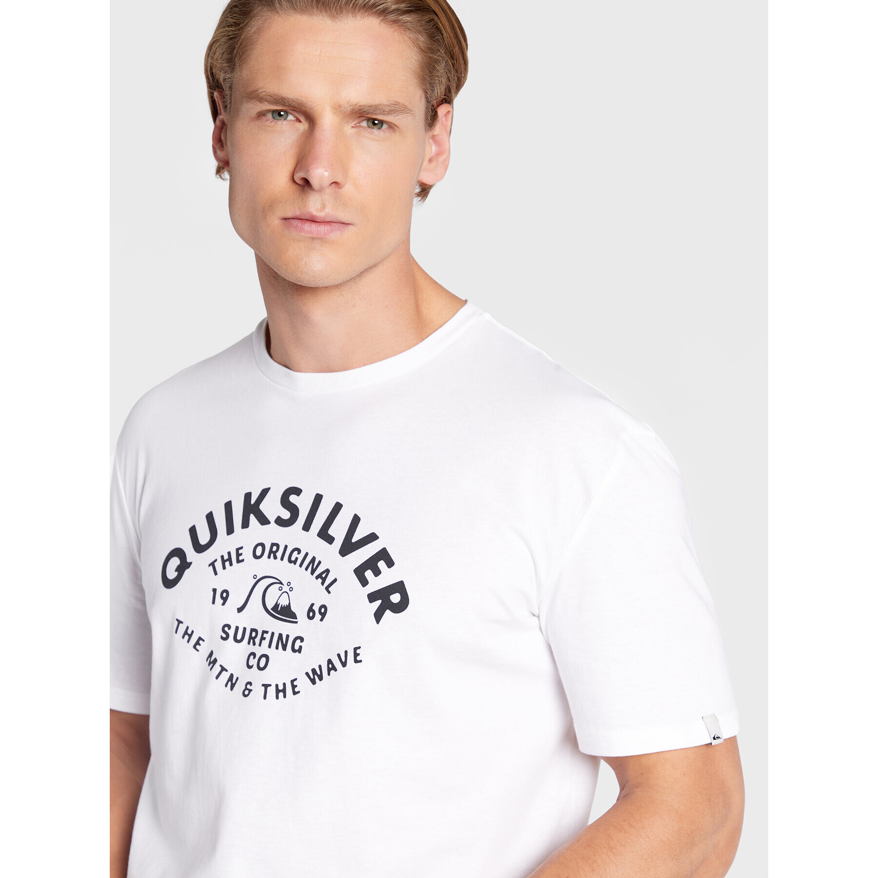 Quiksilver T-Shirt Script Talk Front EQYZT07042 Bílá Classic Fit - Pepit.cz