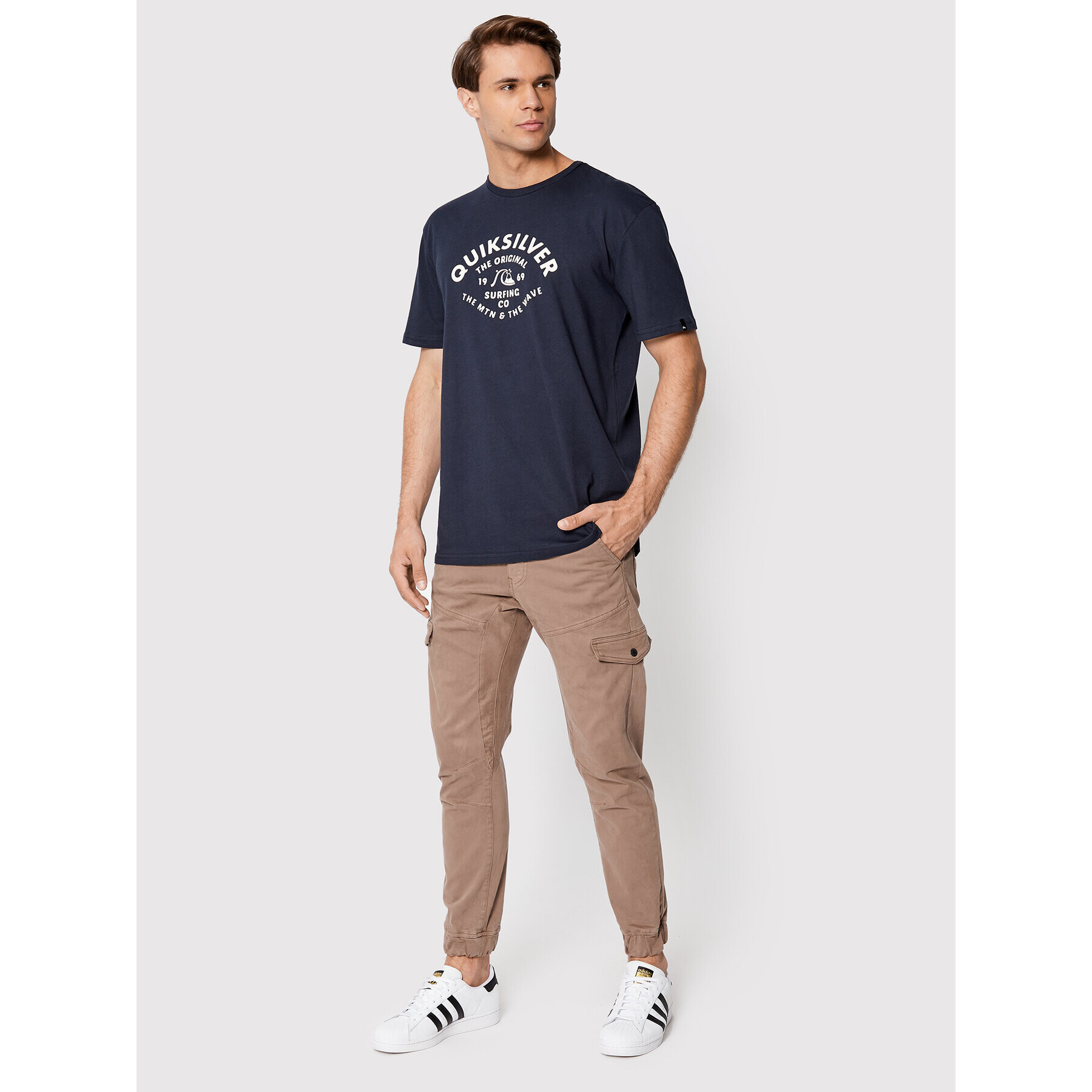 Quiksilver T-Shirt Script Talk Front EQYZT07042 Tmavomodrá Regular Fit - Pepit.cz