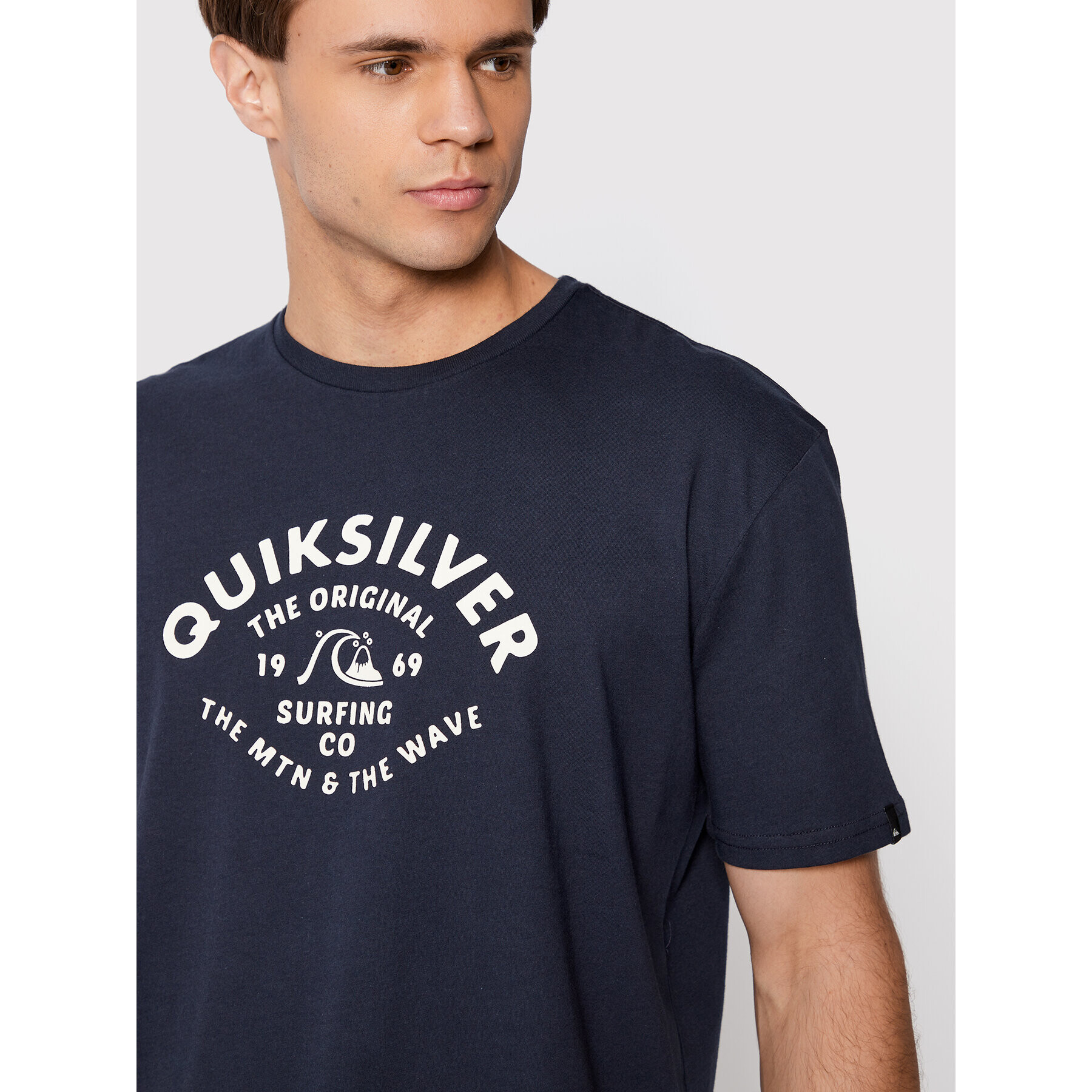 Quiksilver T-Shirt Script Talk Front EQYZT07042 Tmavomodrá Regular Fit - Pepit.cz