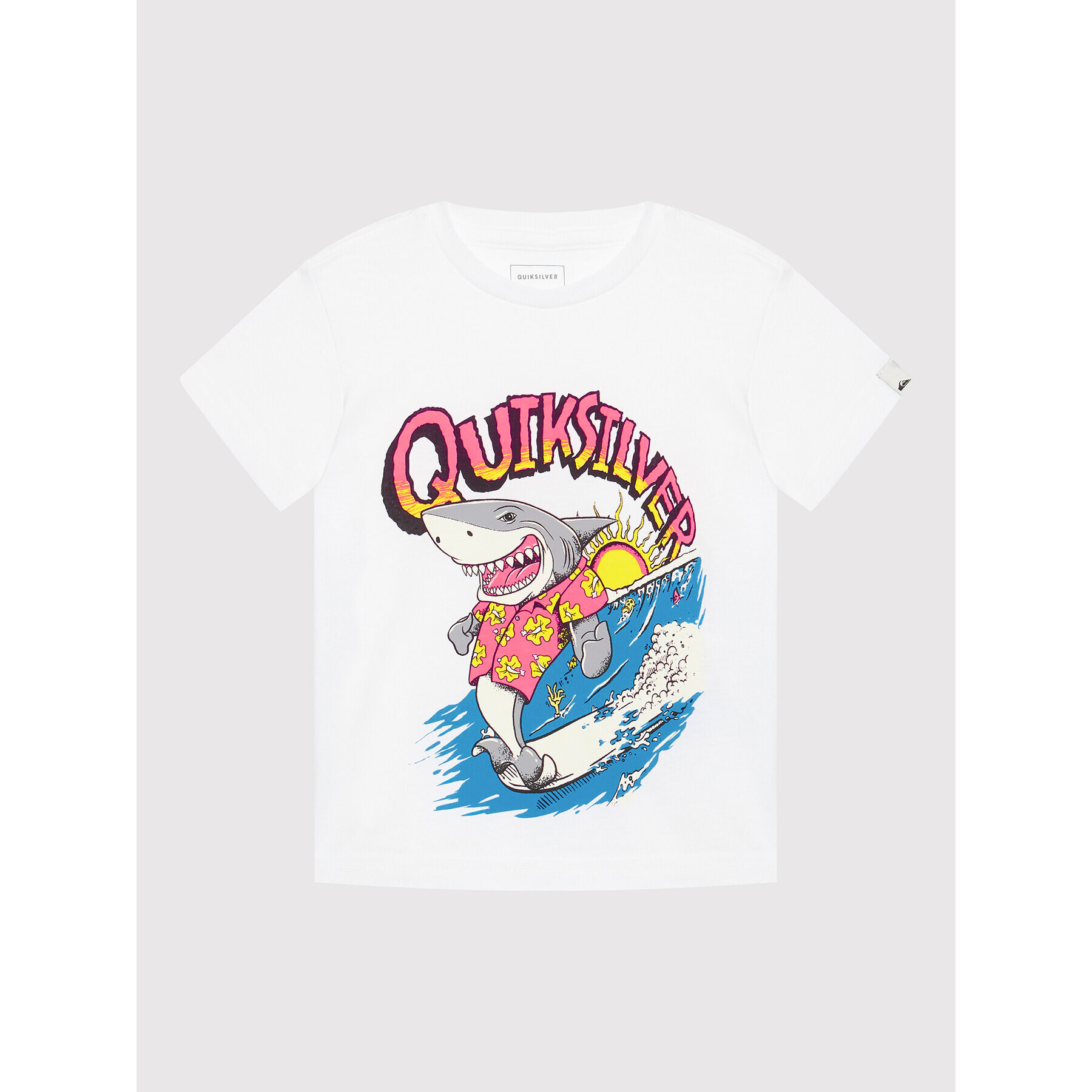 Quiksilver T-Shirt Shark Smile Bílá Regular Fit - Pepit.cz