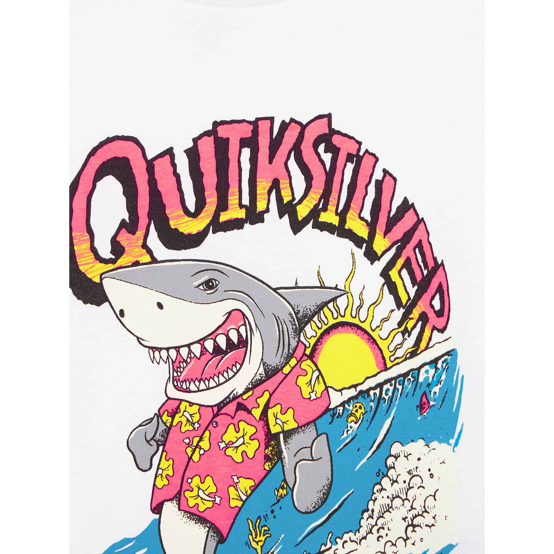 Quiksilver T-Shirt Shark Smile Bílá Regular Fit - Pepit.cz