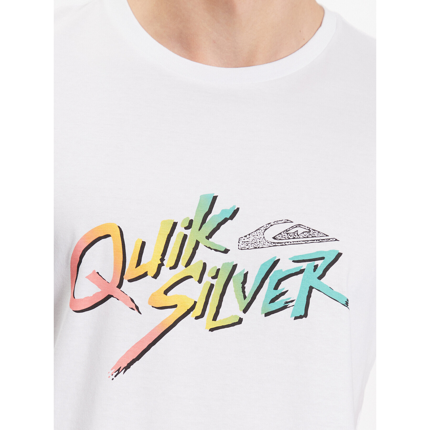 Quiksilver T-Shirt Signature Move EQYZT07223 Bílá Regular Fit - Pepit.cz