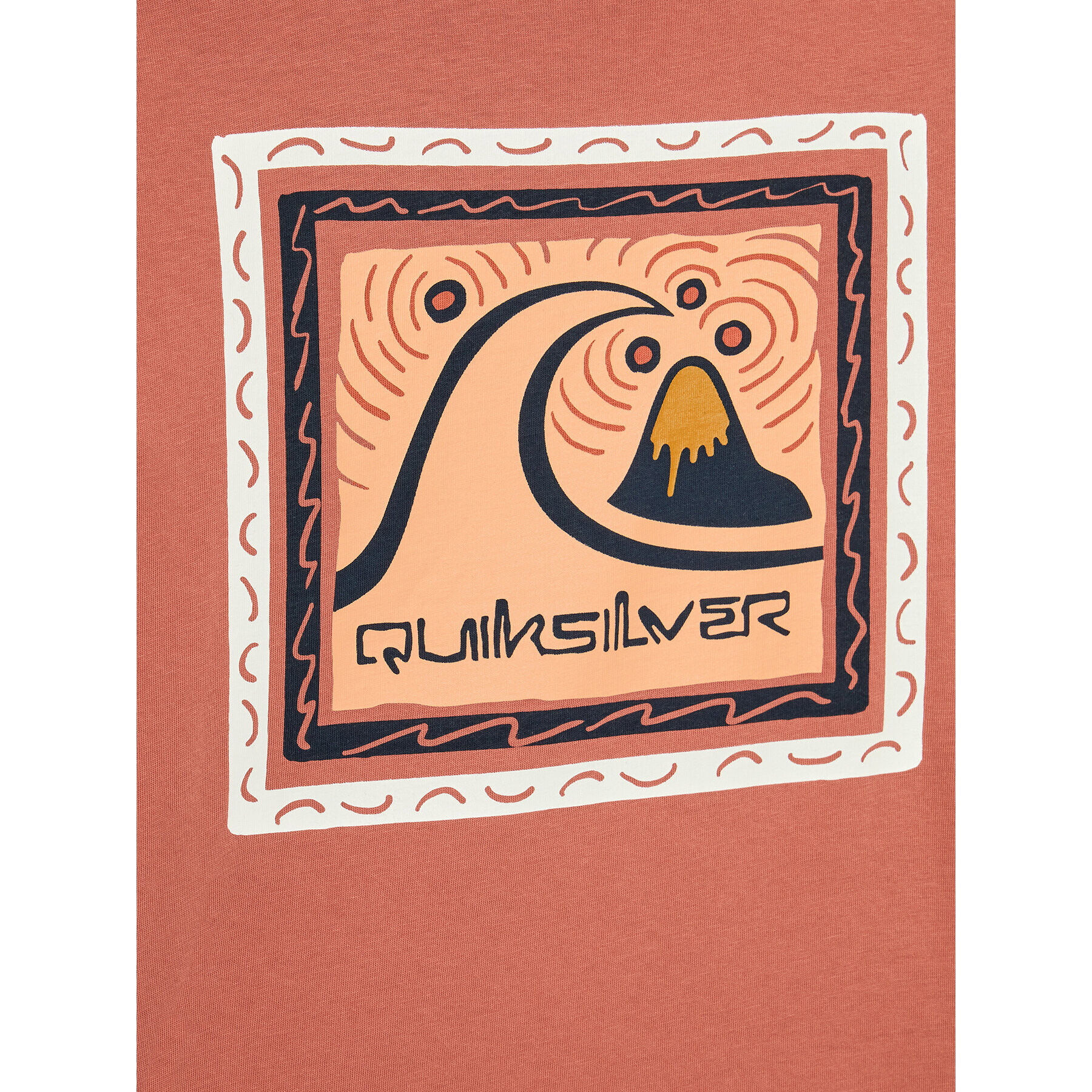 Quiksilver T-Shirt Squarebubble EQBZT04442 Červená Regular Fit - Pepit.cz