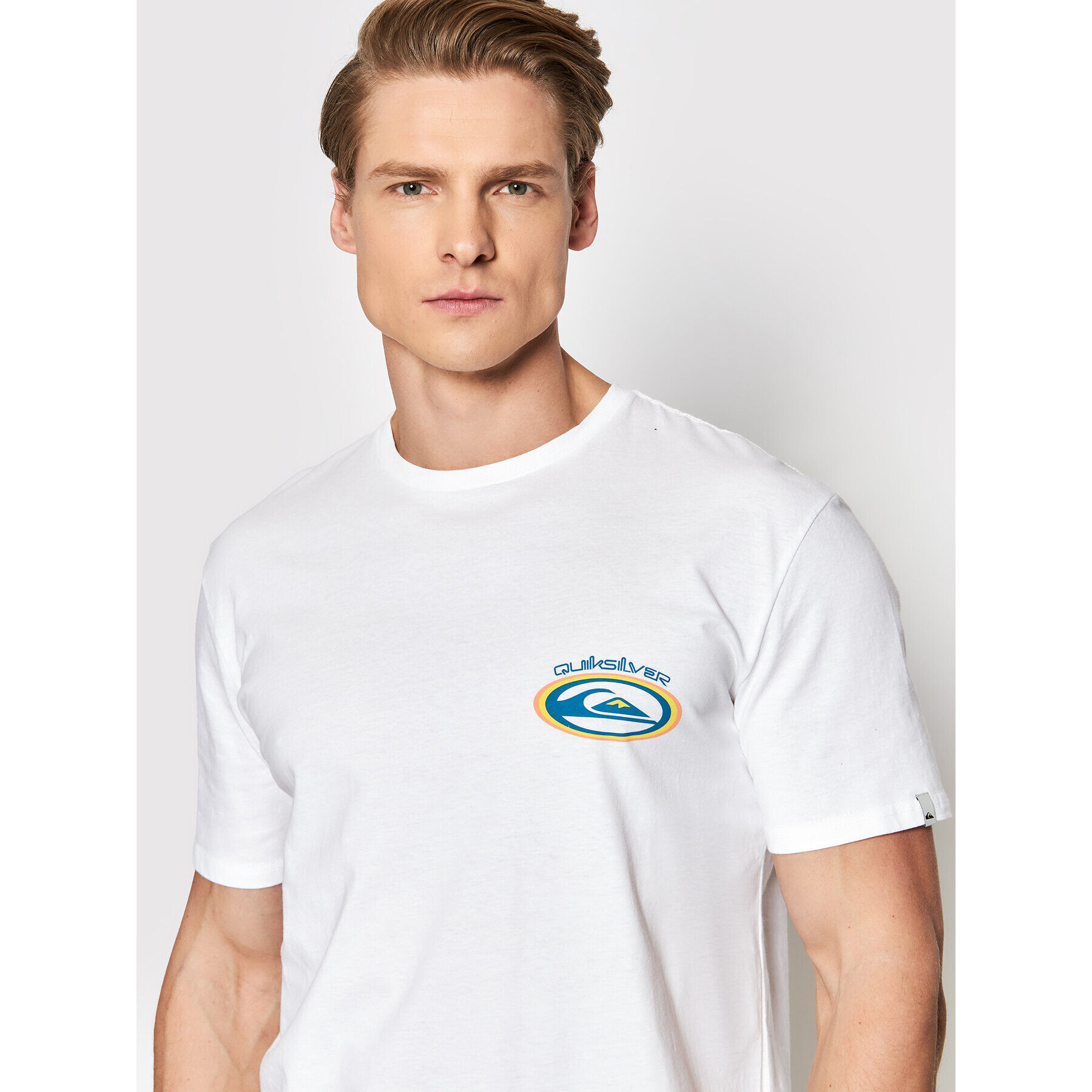 Quiksilver T-Shirt Temper Trap EQYZT06658 Bílá Regular Fit - Pepit.cz