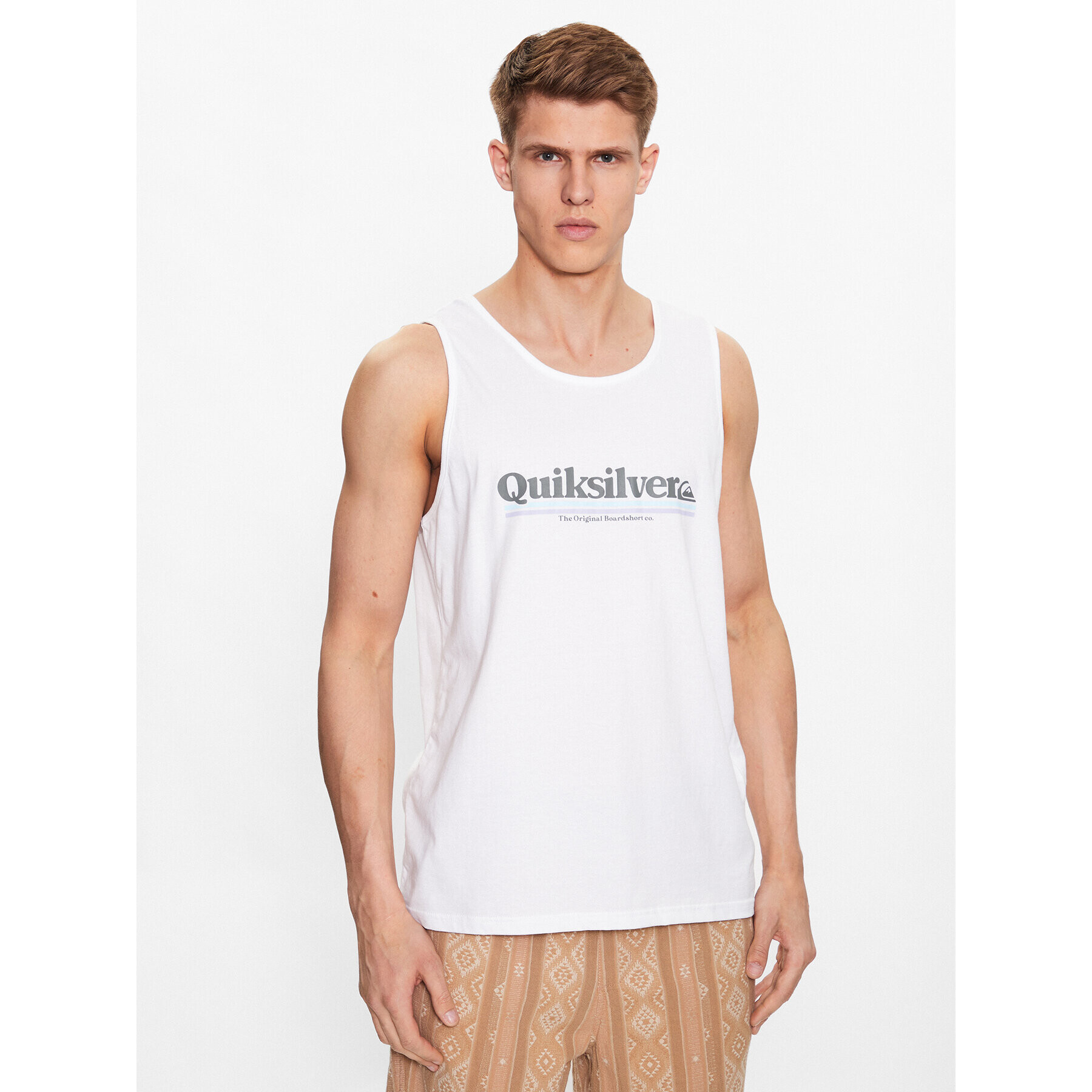 Quiksilver Tank top Between The Lines EQYZT07237 Bílá Regular Fit - Pepit.cz