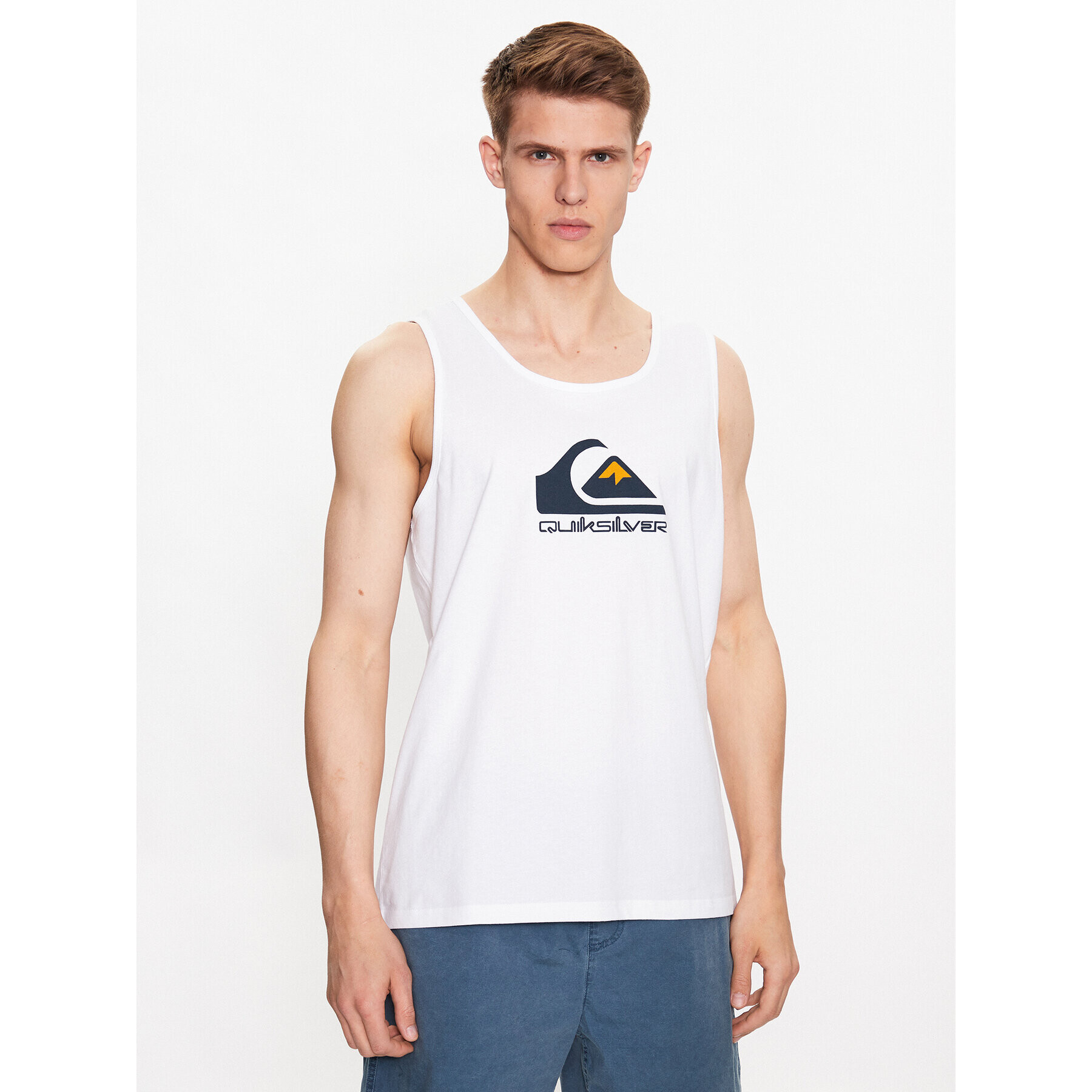 Quiksilver Tank top Big Logo EQYZT07236 Bílá Regular Fit - Pepit.cz