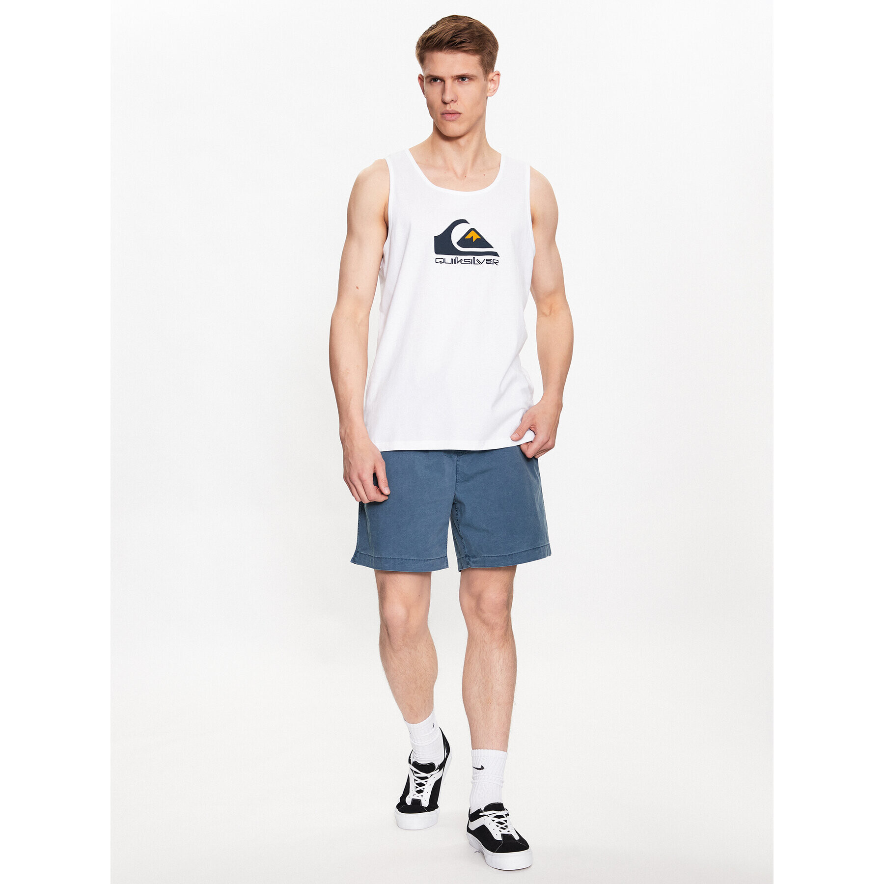 Quiksilver Tank top Big Logo EQYZT07236 Bílá Regular Fit - Pepit.cz