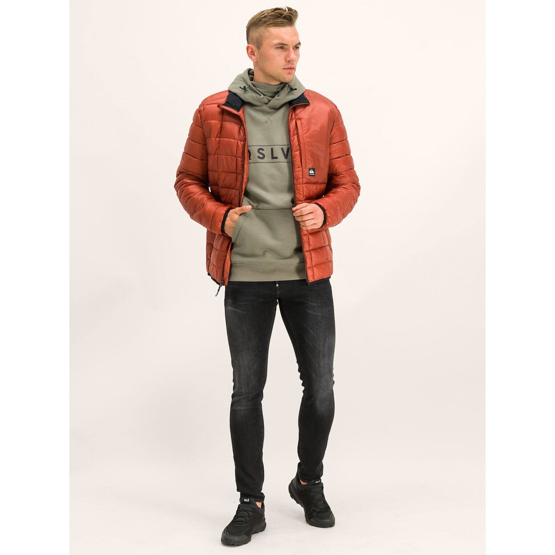 Quiksilver Vatovaná bunda Release EQYJK03477 Hnědá Regular Fit - Pepit.cz