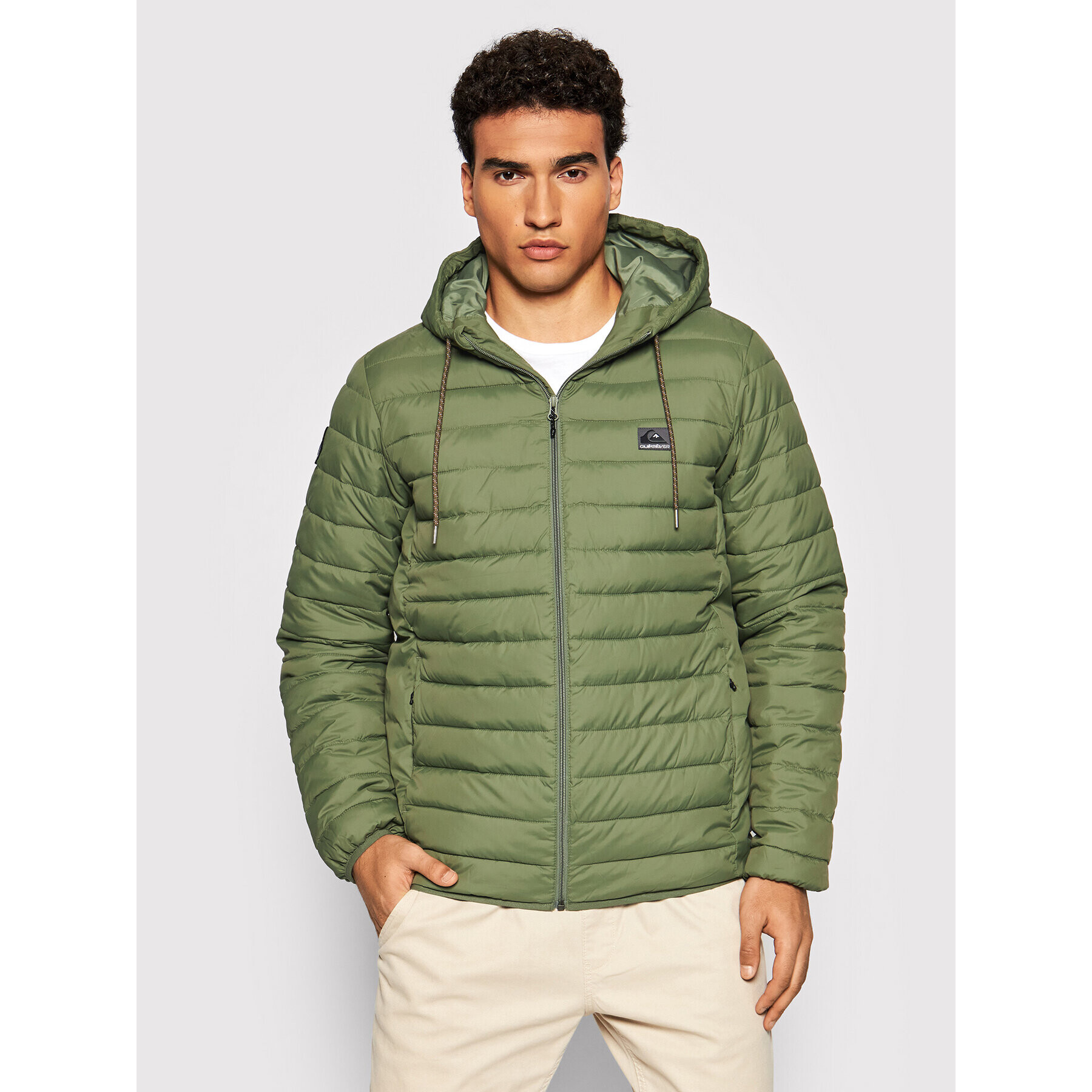 Quiksilver Vatovaná bunda Scaly EQYJK03752 Zelená Classic Fit - Pepit.cz