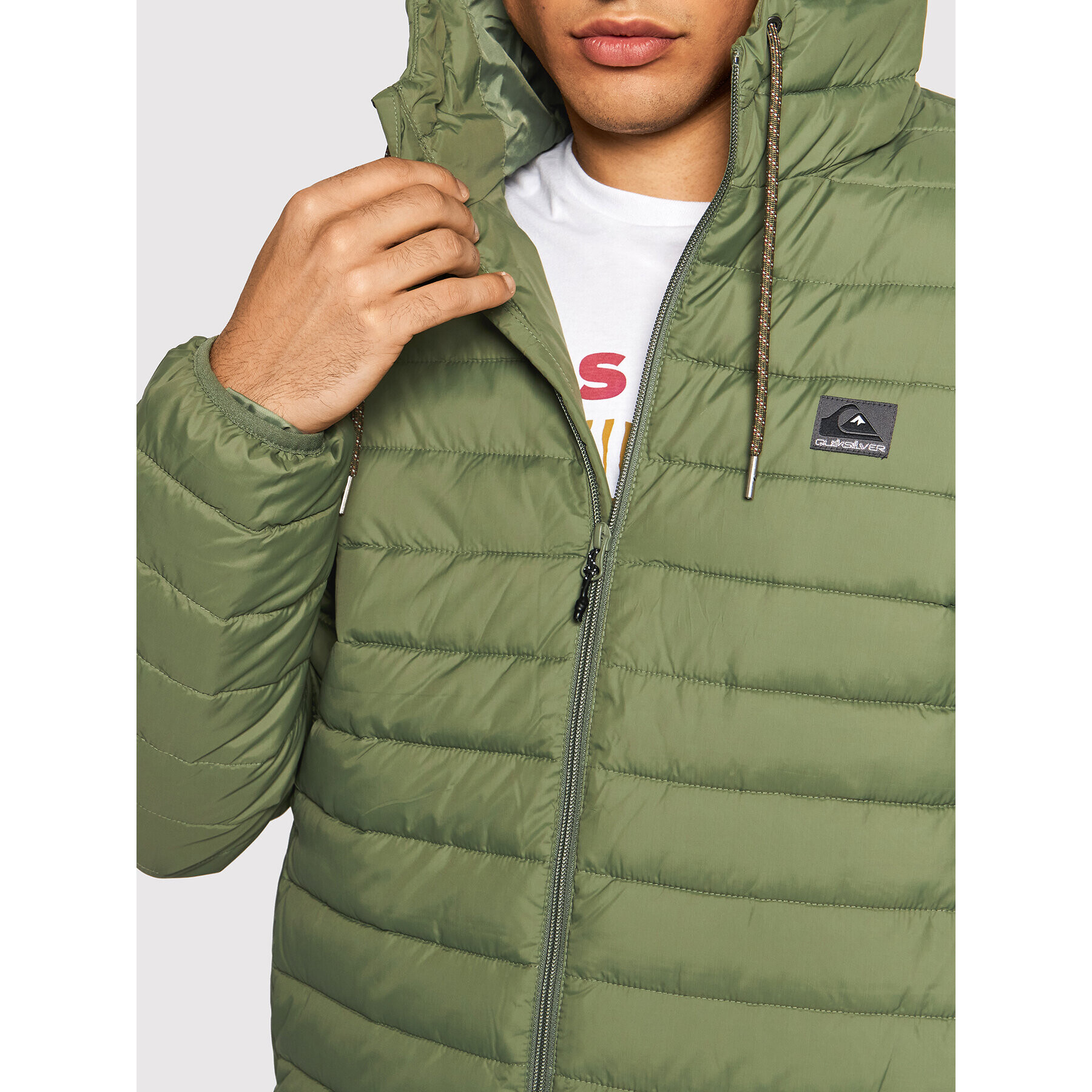 Quiksilver Vatovaná bunda Scaly EQYJK03752 Zelená Classic Fit - Pepit.cz