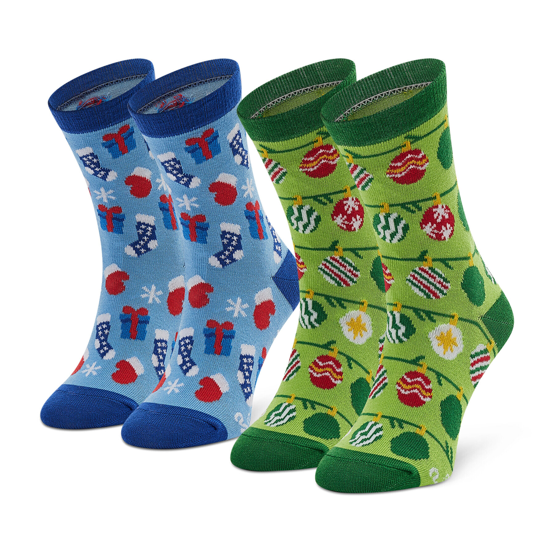 Rainbow Socks Sada 2 párů dětských vysokých ponožek Xmas Socks Balls Kids Gift Pak 2 Barevná - Pepit.cz