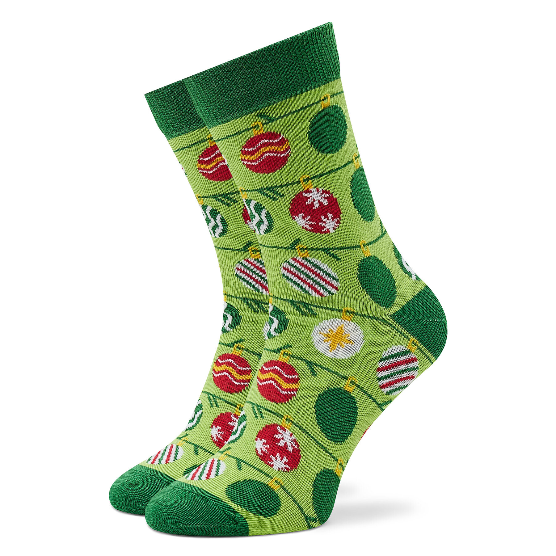 Rainbow Socks Sada 3 párů vysokých ponožek unisex Xmas Balls Zelená - Pepit.cz