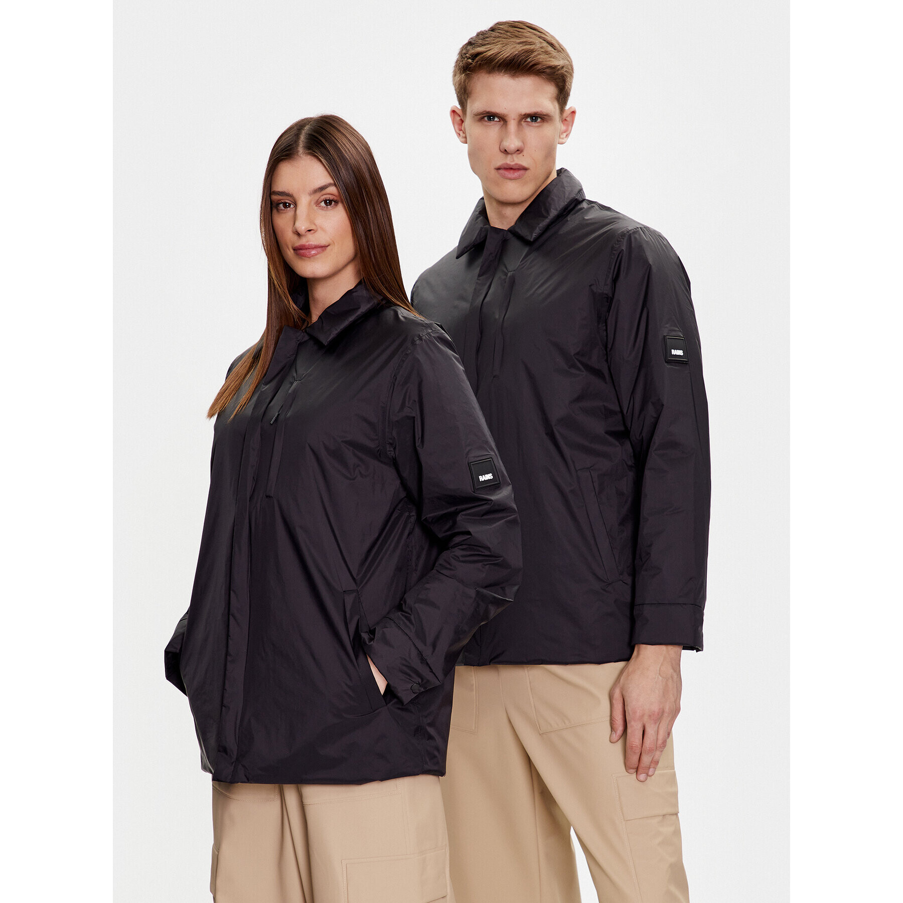 Rains Bunda pro přechodné období 15520 Černá Casual Fit - Pepit.cz