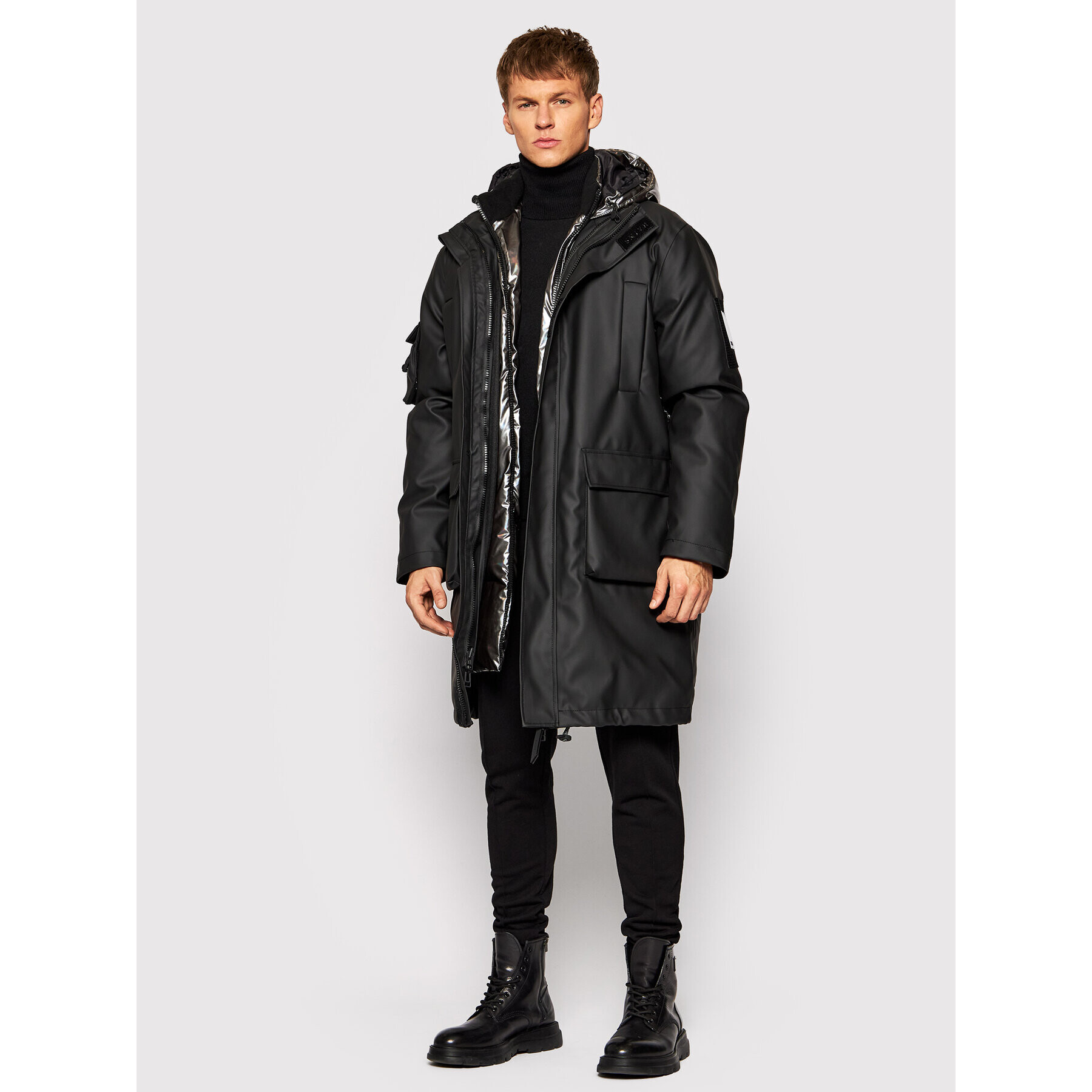 Rains Parka Unisex 1538 Černá Regular Fit - Pepit.cz