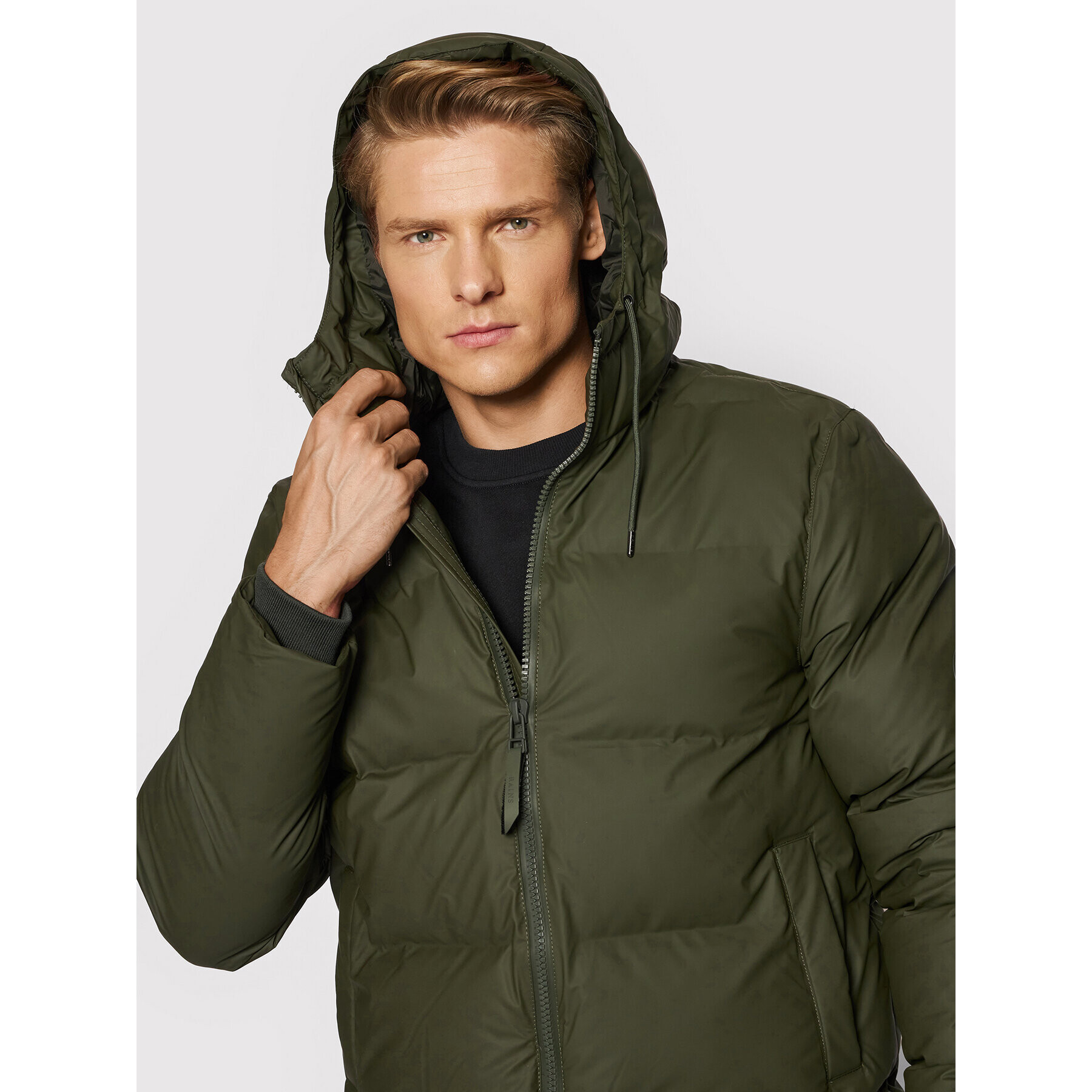 Rains Vatovaná bunda Unisex 1506 Zelená Regular Fit - Pepit.cz