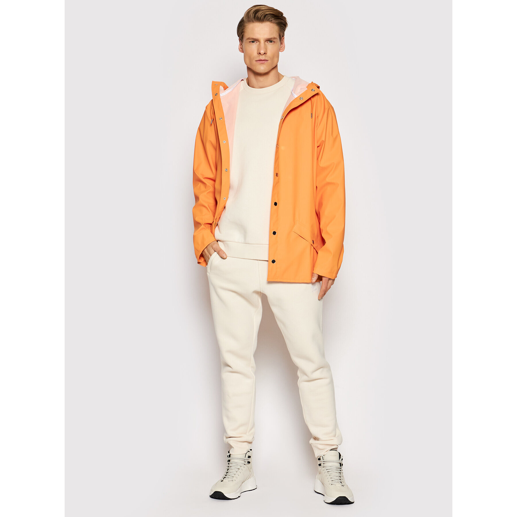 Rains Větrovka Unisex 12010 Oranžová Regular Fit - Pepit.cz