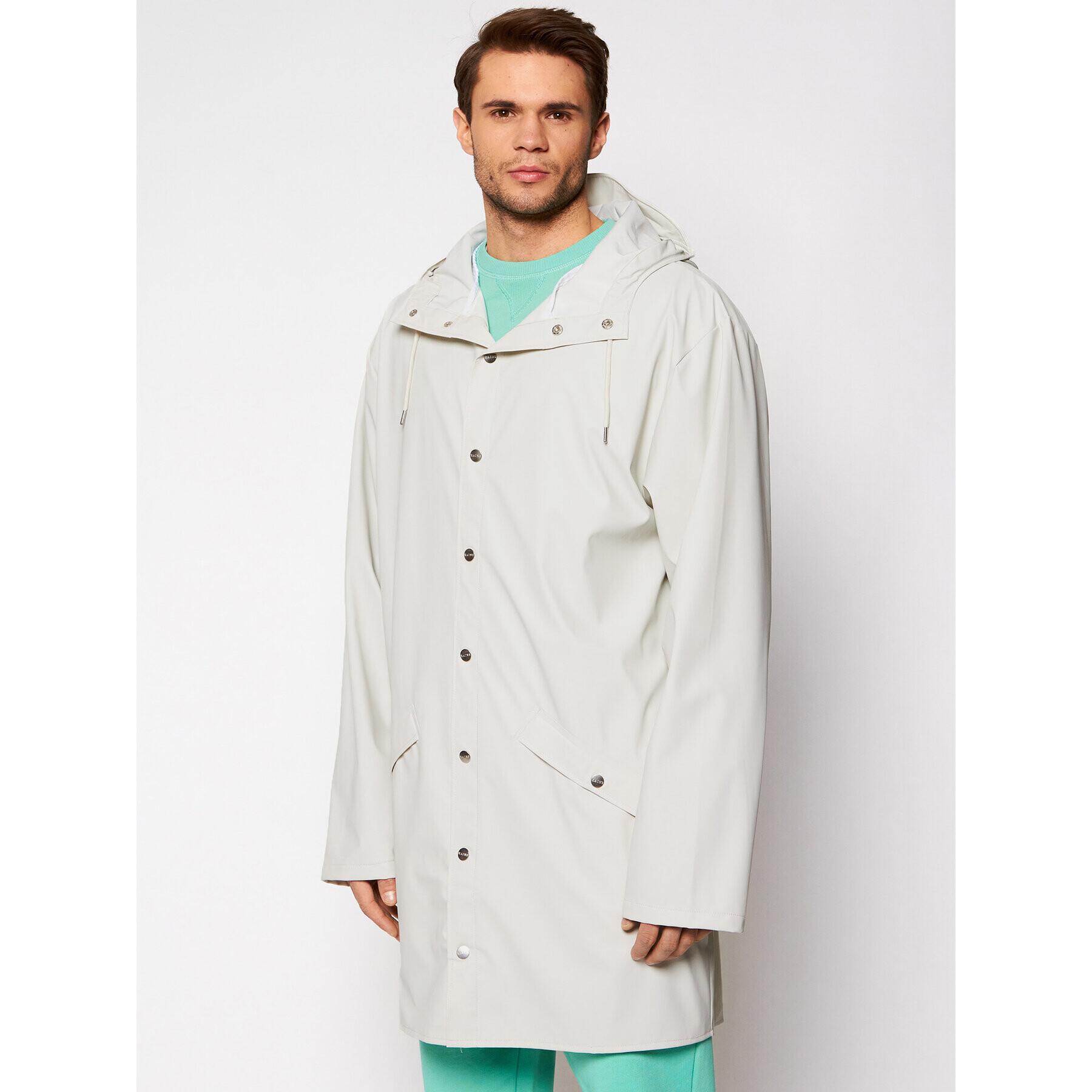 Rains Větrovka Unisex 1202 Bílá Regular Fit - Pepit.cz