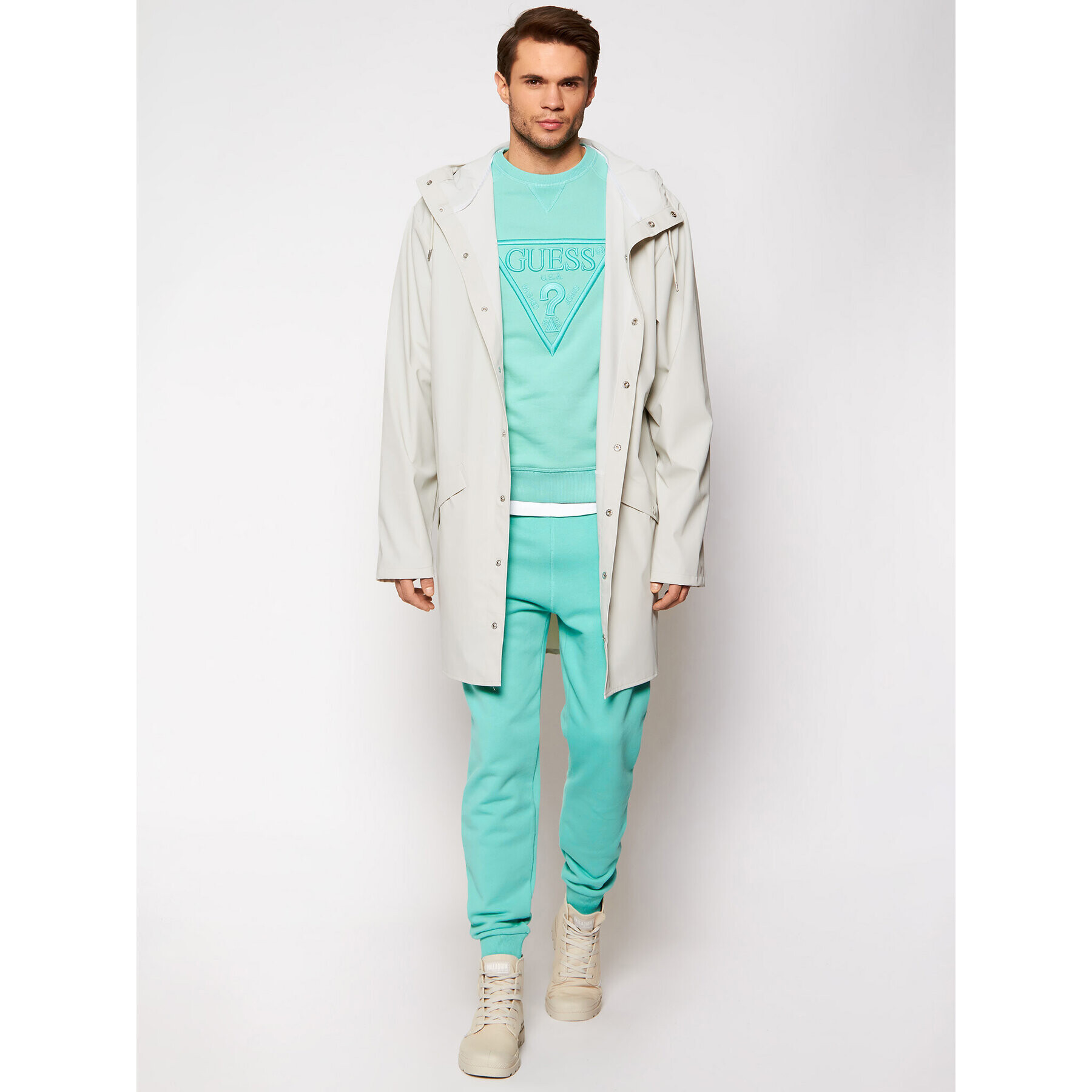 Rains Větrovka Unisex 1202 Bílá Regular Fit - Pepit.cz