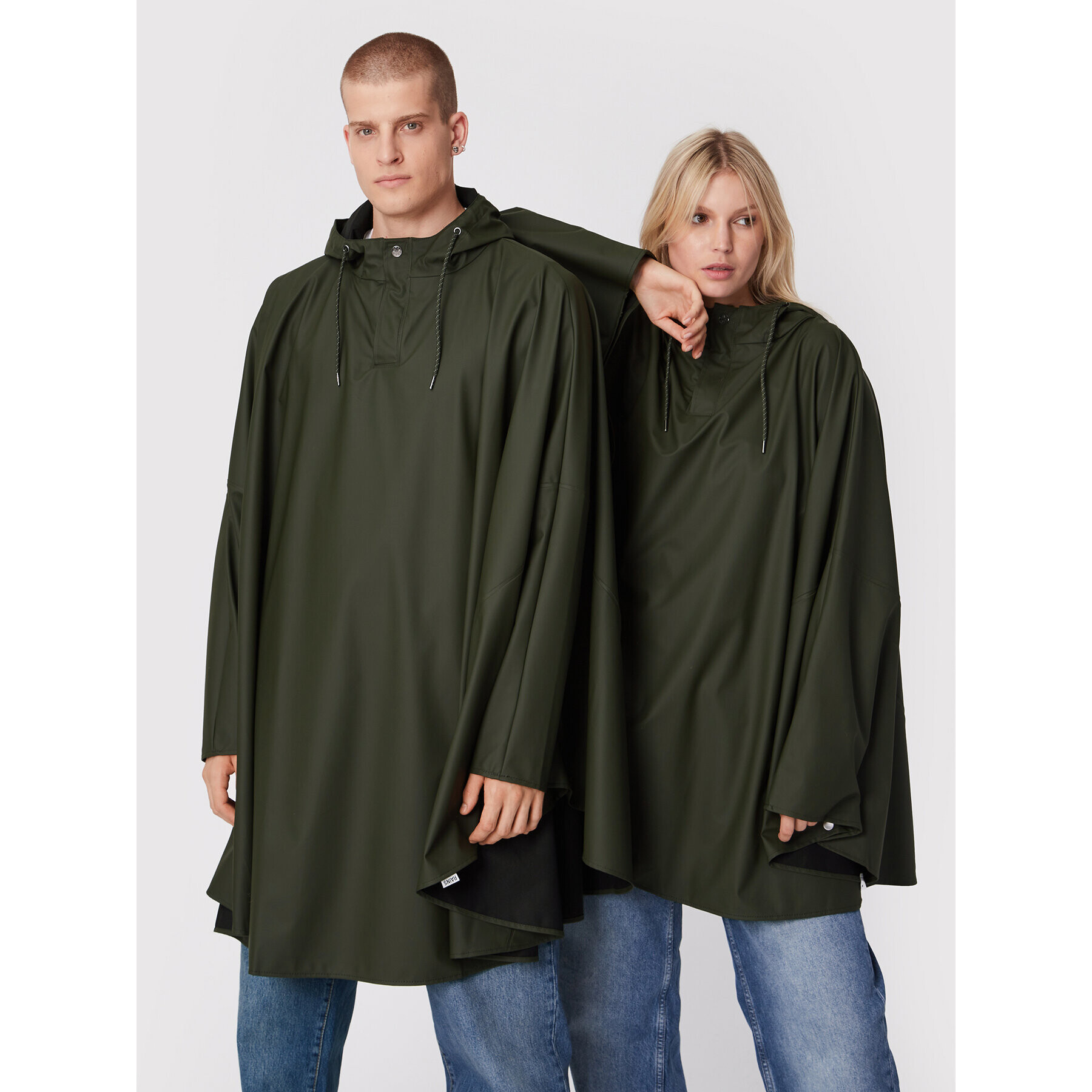 Rains Větrovka Unisex 18110 Zelená Relaxed Fit - Pepit.cz