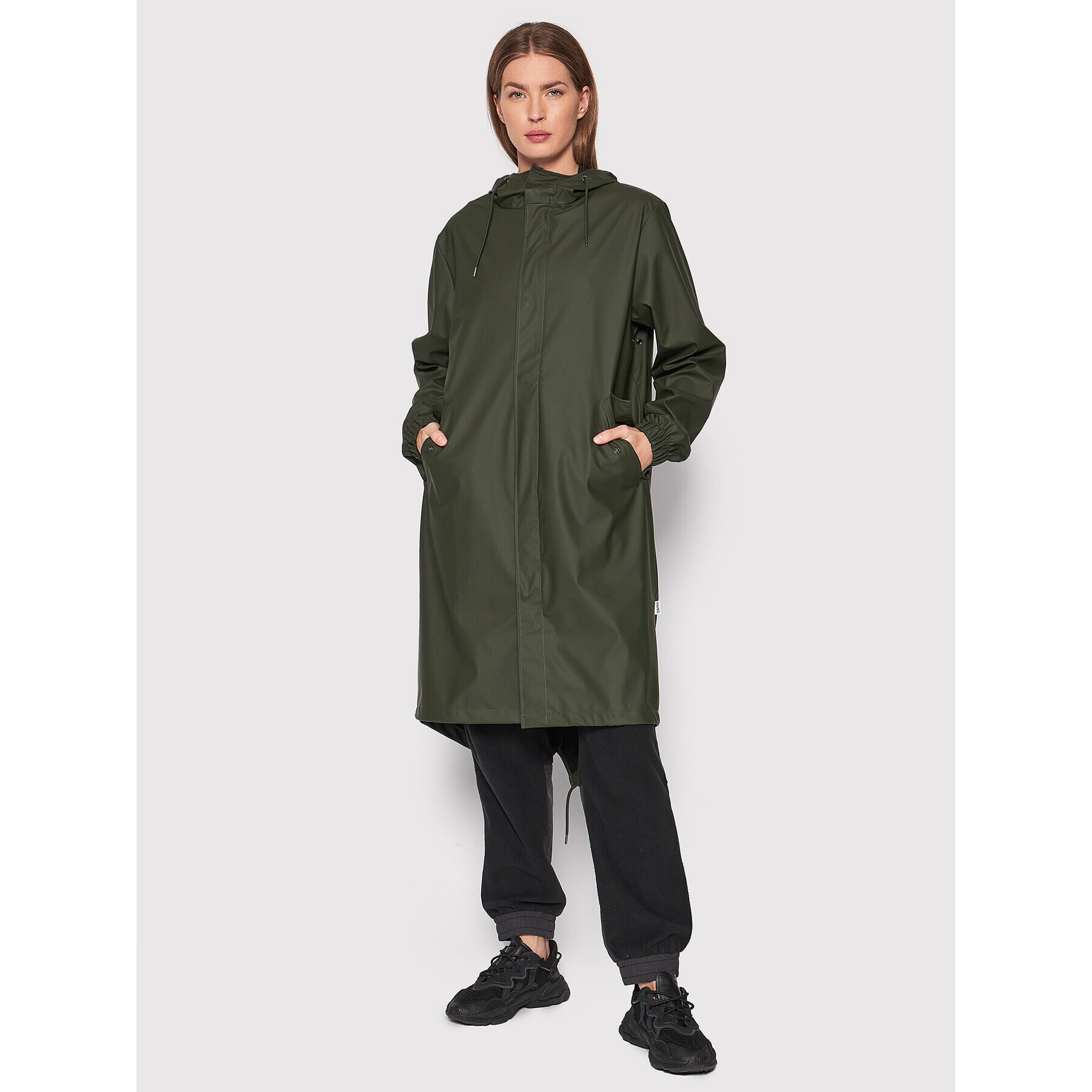 Rains Větrovka Unisex 18140 Zelená Regular Fit - Pepit.cz