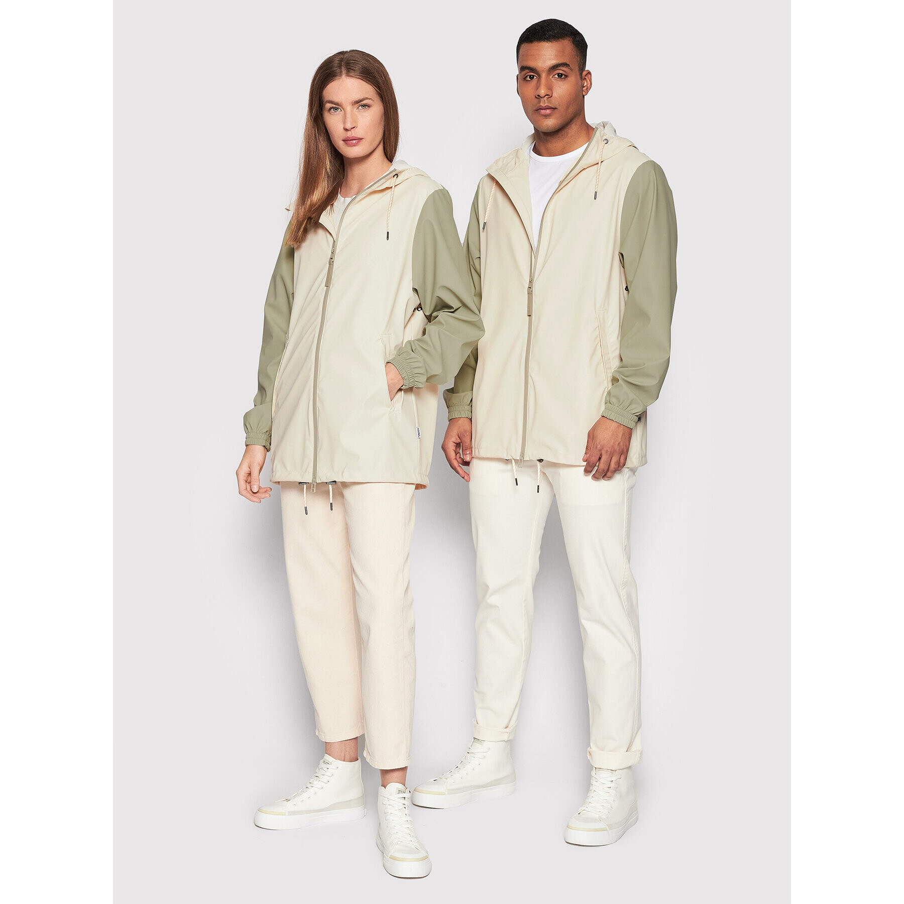 Rains Větrovka Unisex 18370 Béžová Regular Fit - Pepit.cz