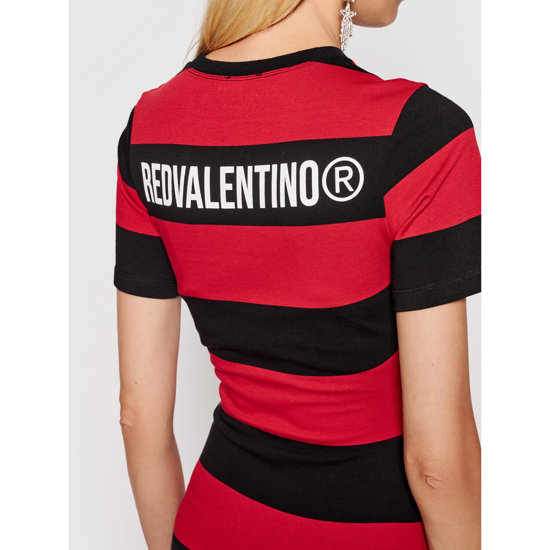 Red Valentino Každodenní šaty WR3MJ07G Červená Slim Fit - Pepit.cz