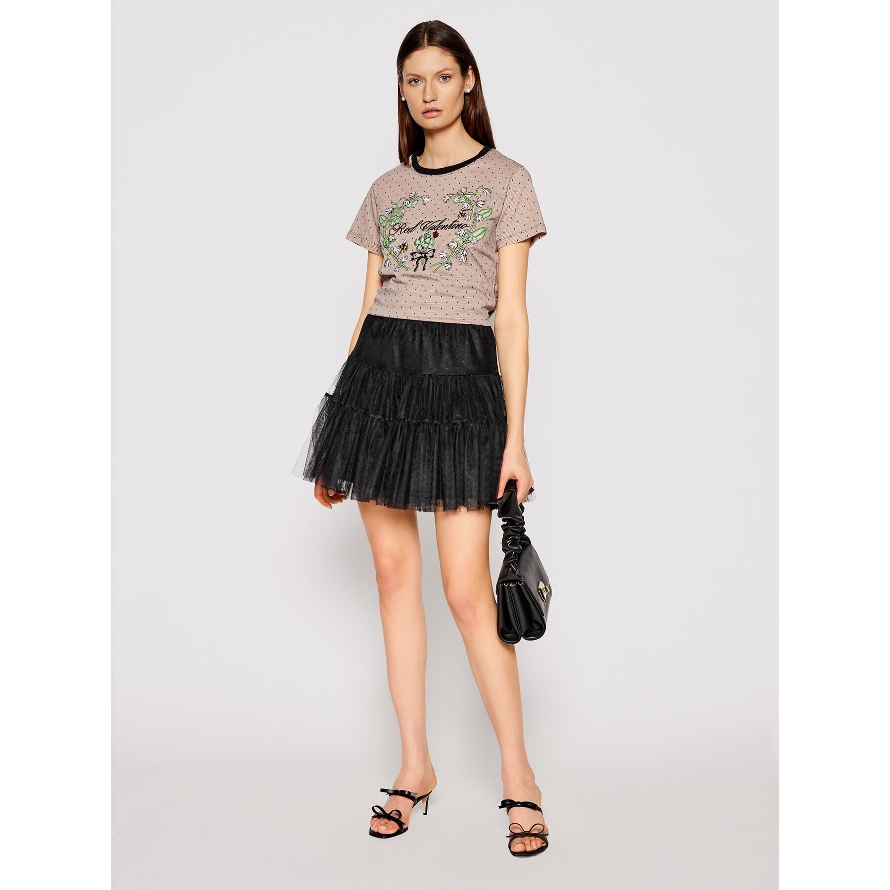 Red Valentino T-Shirt VR3MG08X5PR Růžová Regular Fit - Pepit.cz