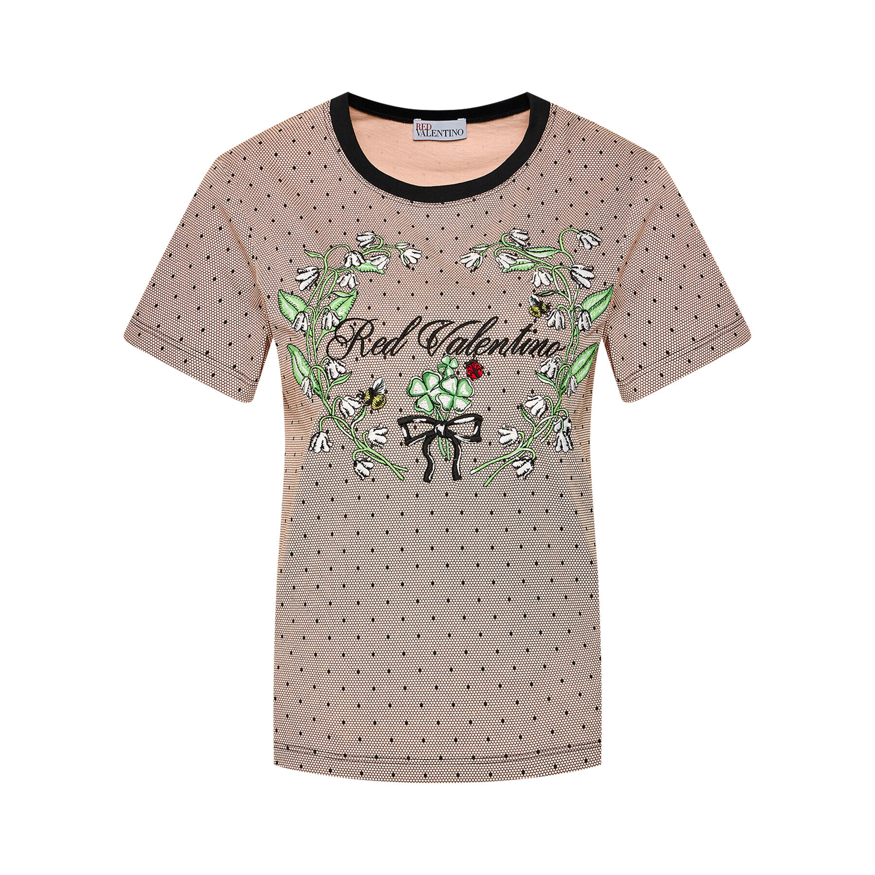 Red Valentino T-Shirt VR3MG08X5PR Růžová Regular Fit - Pepit.cz