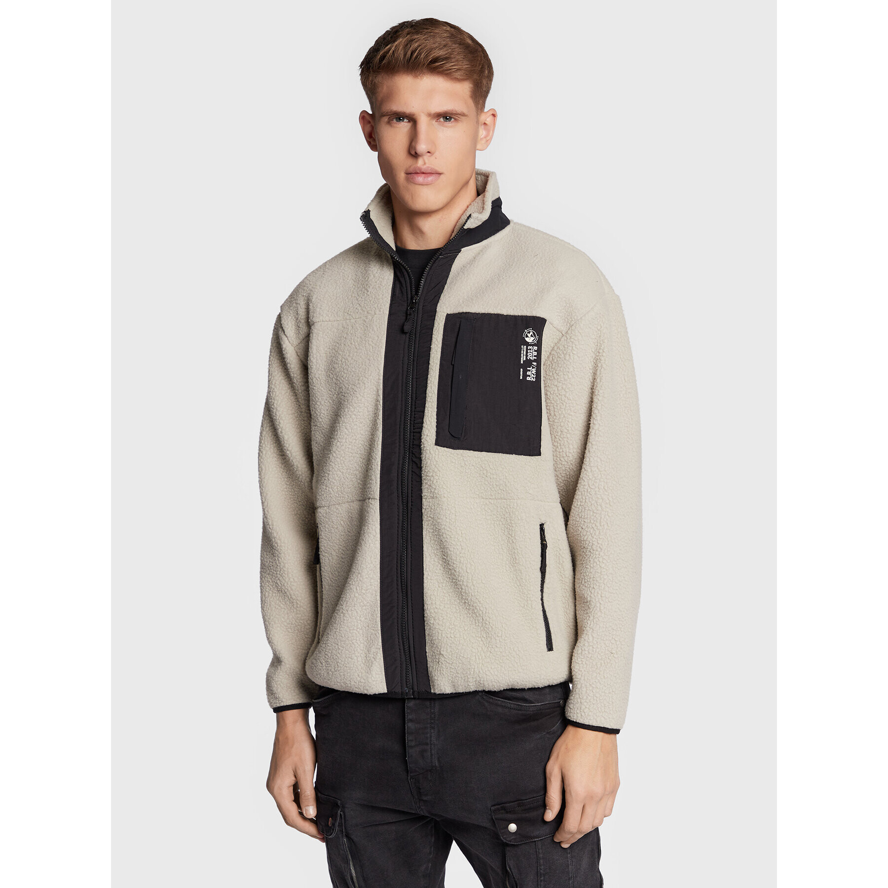 Redefined Rebel Fleecová mikina Ty Sweat 223011 Šedá Regular Fit - Pepit.cz