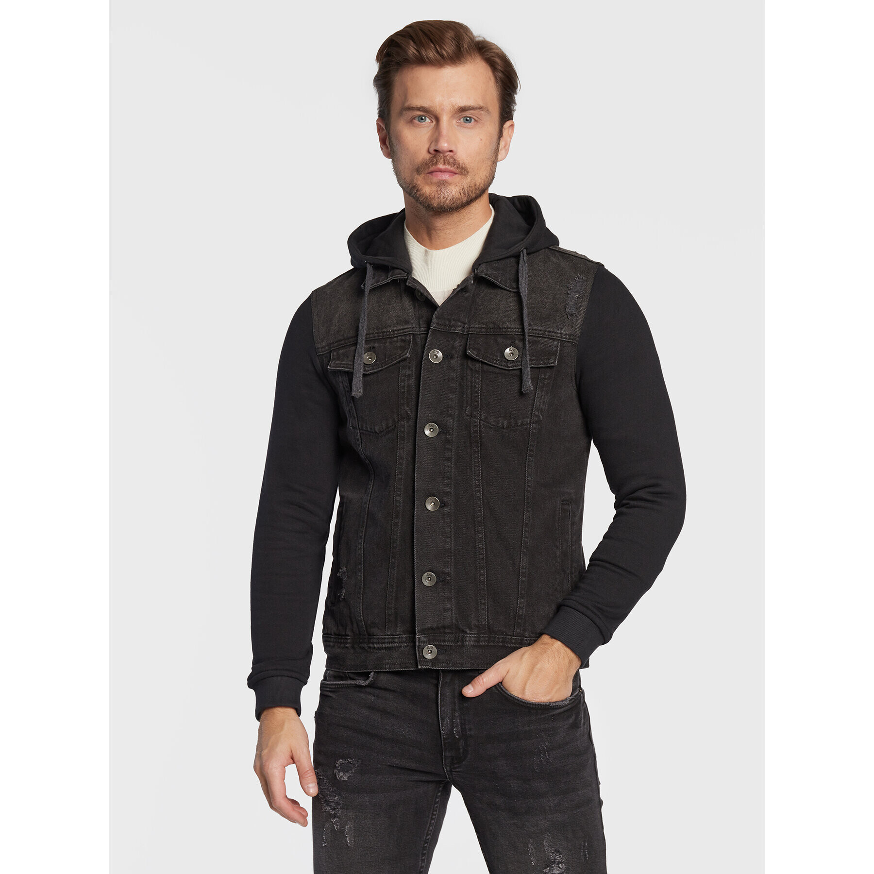 Redefined Rebel Jeansová bunda Funda 185026 Černá Regular Fit - Pepit.cz