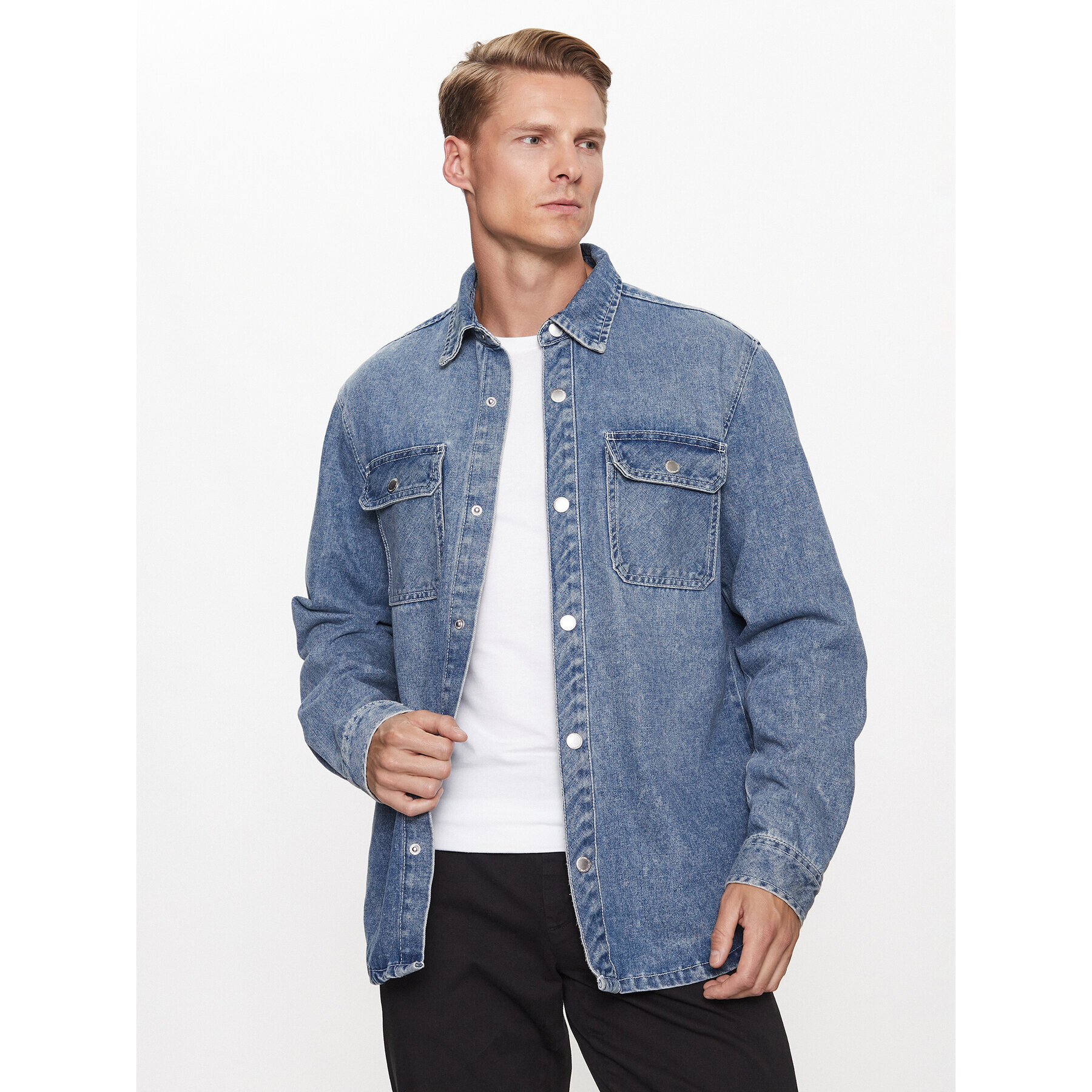 Redefined Rebel Jeansová bunda Joac 224117 Modrá Oversize - Pepit.cz