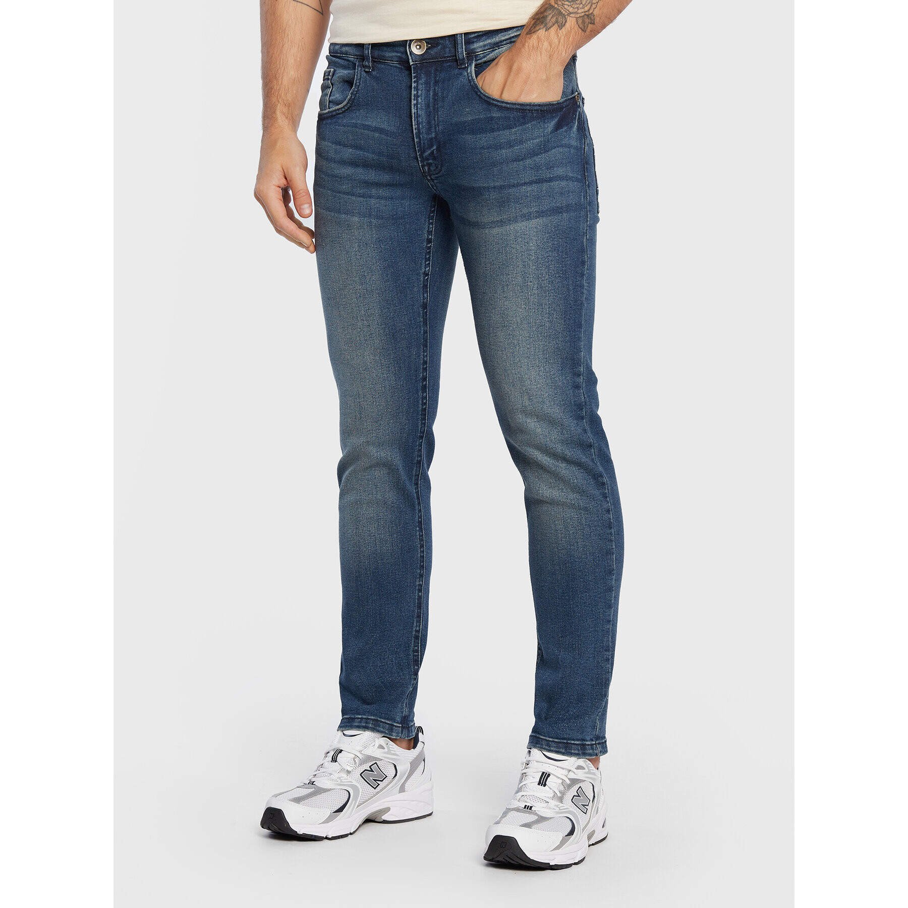 Redefined Rebel Jeansy Copenhagen 207087 Tmavomodrá Slim Fit - Pepit.cz