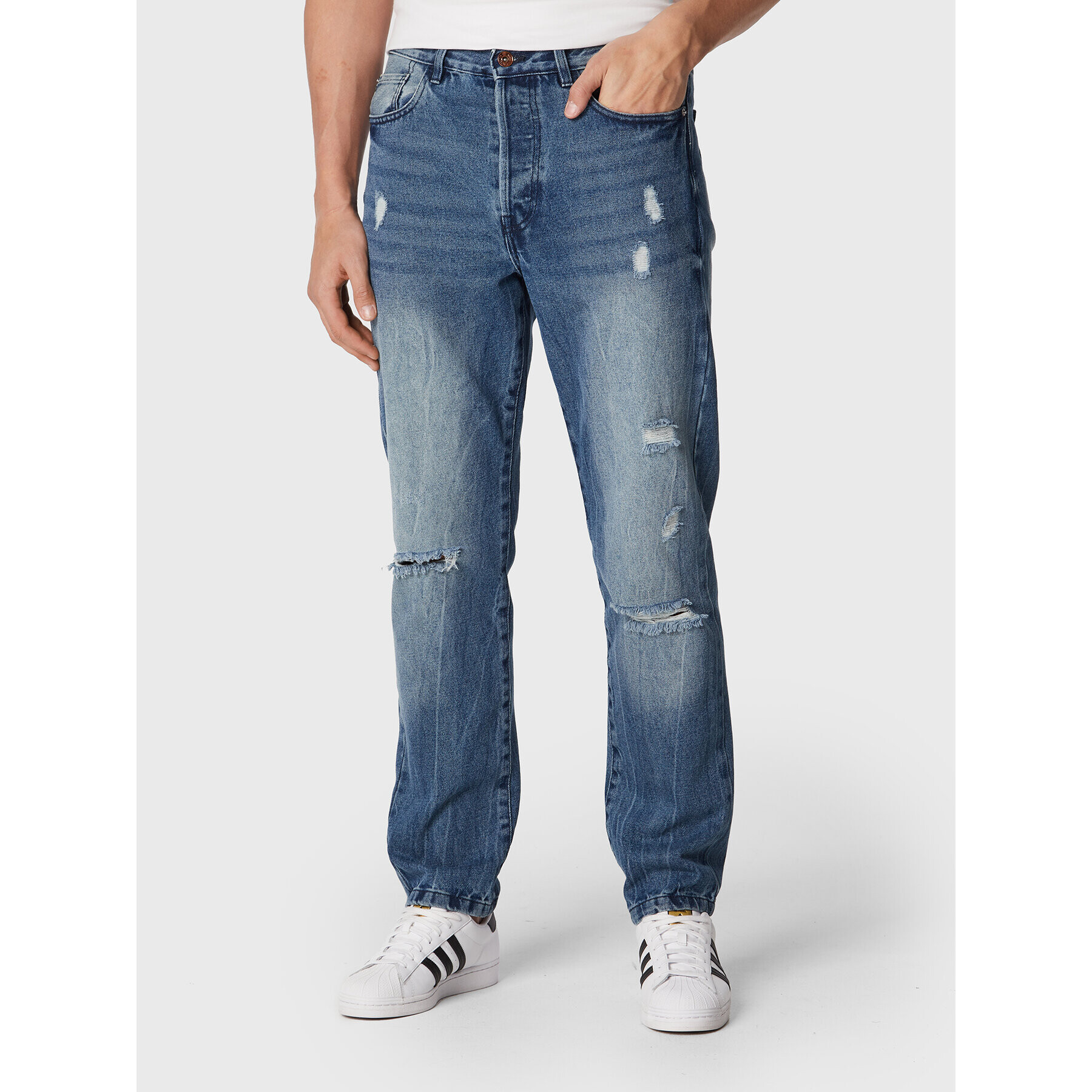 Redefined Rebel Jeansy Rome 217093 Modrá Regular Fit - Pepit.cz