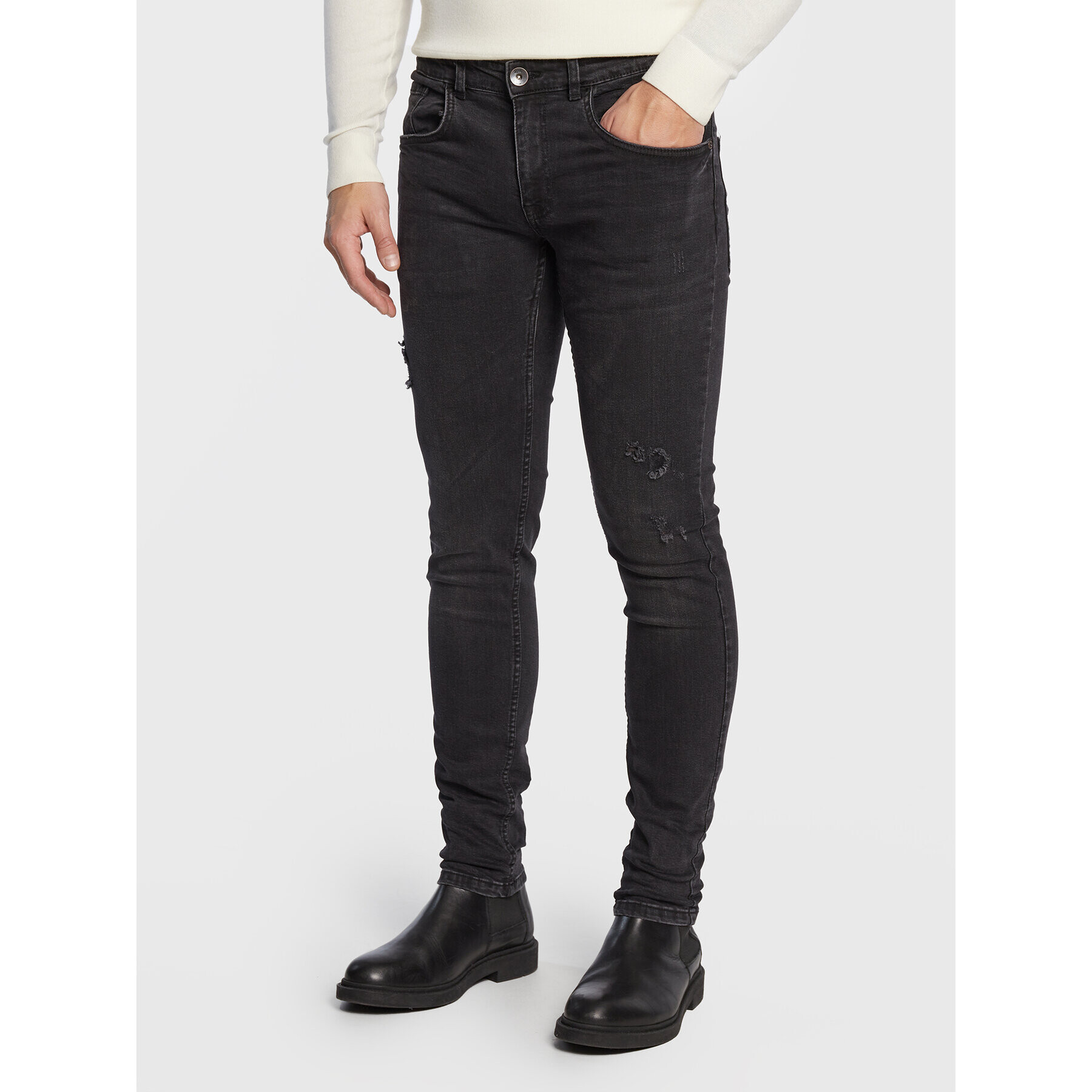 Redefined Rebel Jeansy Stockholm 197038 Černá Slim Fit - Pepit.cz