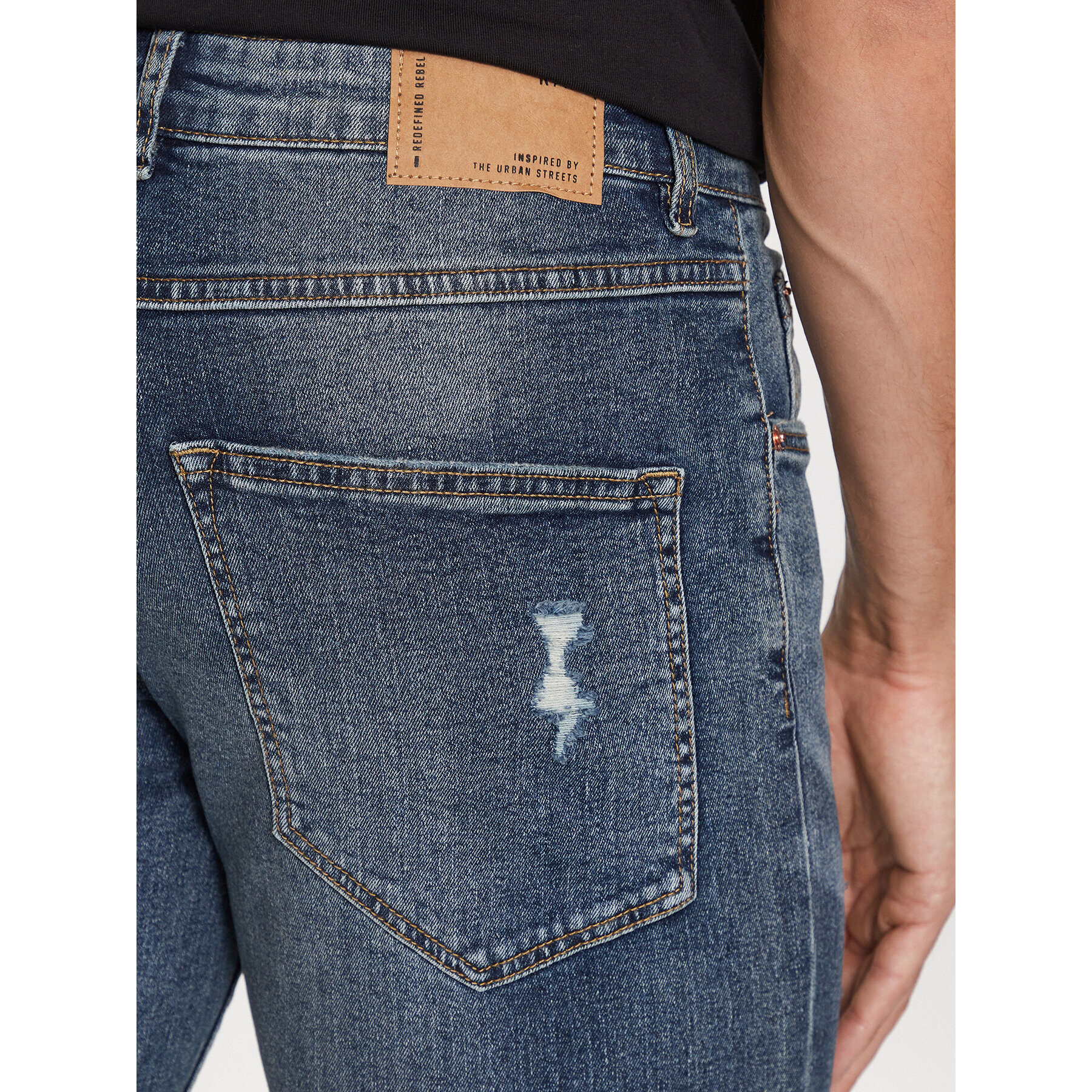 Redefined Rebel Jeansy Stockholm 227039 Tmavomodrá Slim Fit - Pepit.cz