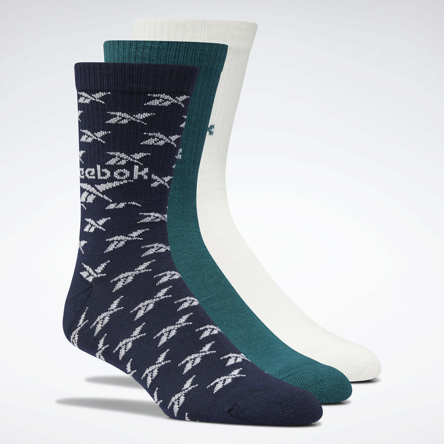 Reebok Klasické ponožky Unisex Classics Fold-Over Crew Socks 3 Pairs H47533 Zelená - Pepit.cz