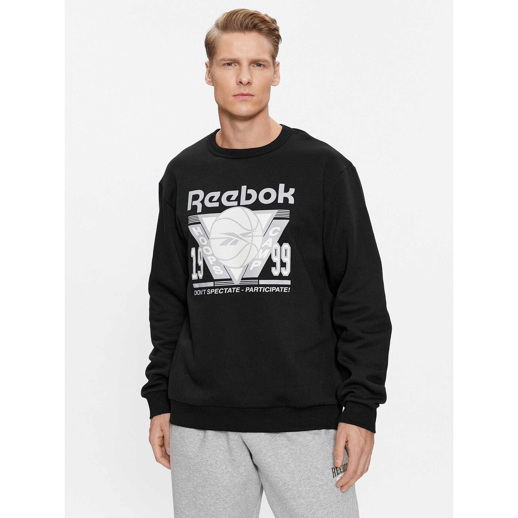 Reebok Mikina Basketball IL4432 Černá Regular Fit - Pepit.cz