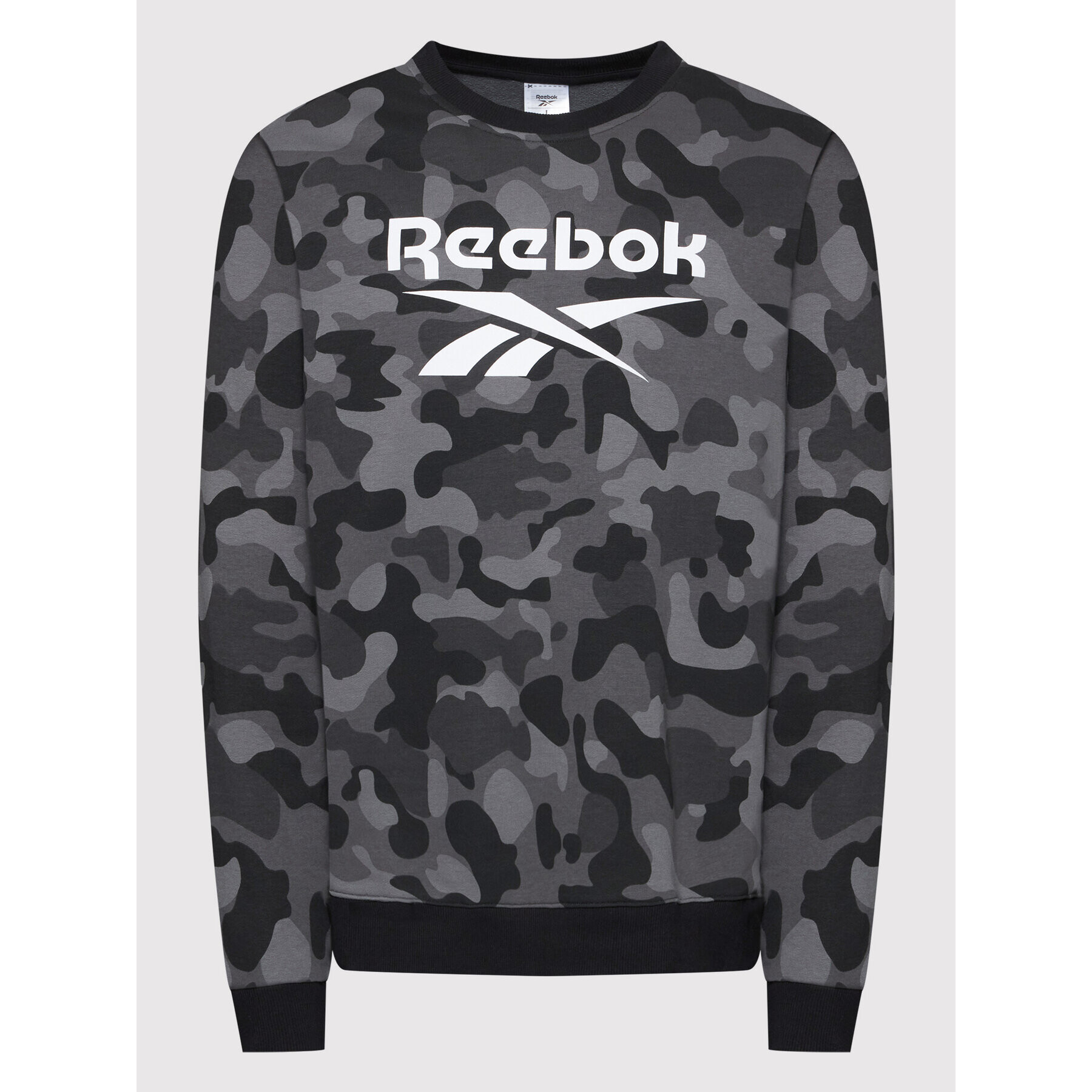 Reebok Mikina Camo HA6314 Šedá Regular Fit - Pepit.cz