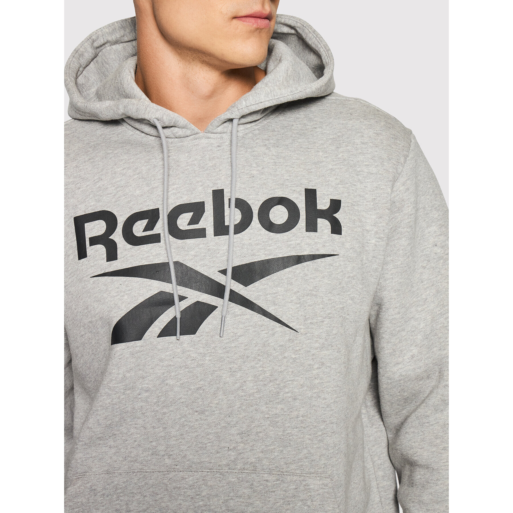 Reebok Mikina Identity Fleece Hoodie GS1609 Šedá Regular Fit - Pepit.cz